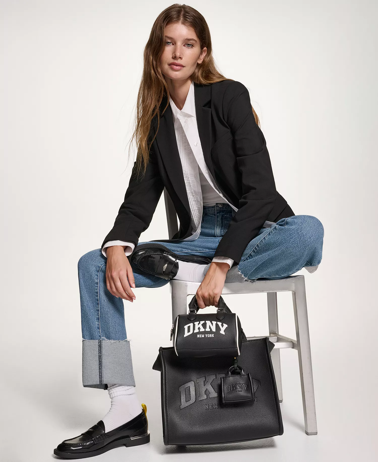 Women’s Notch-Collar One-Button Long Sleeve Blazer Blazer - Black - 10