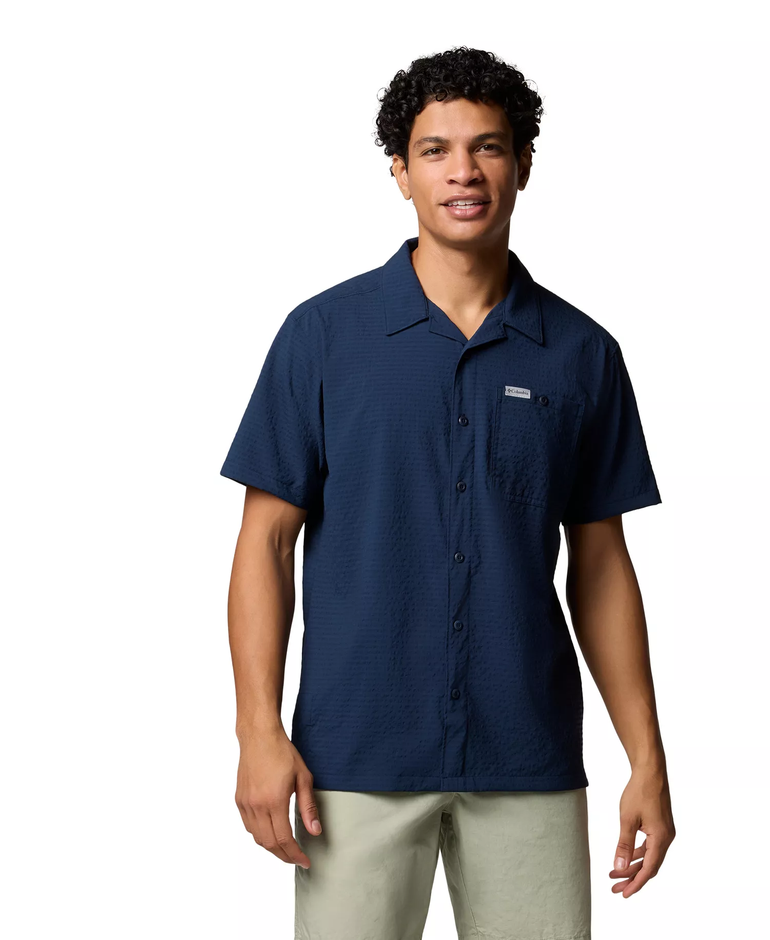 Men's Utilizer Short-Sleeve Camp Shirt - Collegiate - L