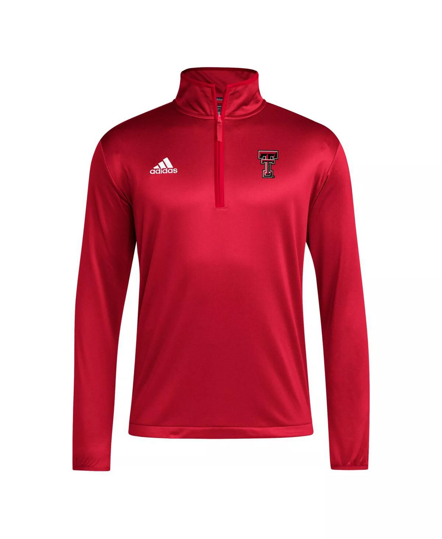Men's Red Texas Tech Red Raiders 2024 Coaches Sidelines AEROREADY Quarter-Zip Jacket - Red, White - M
