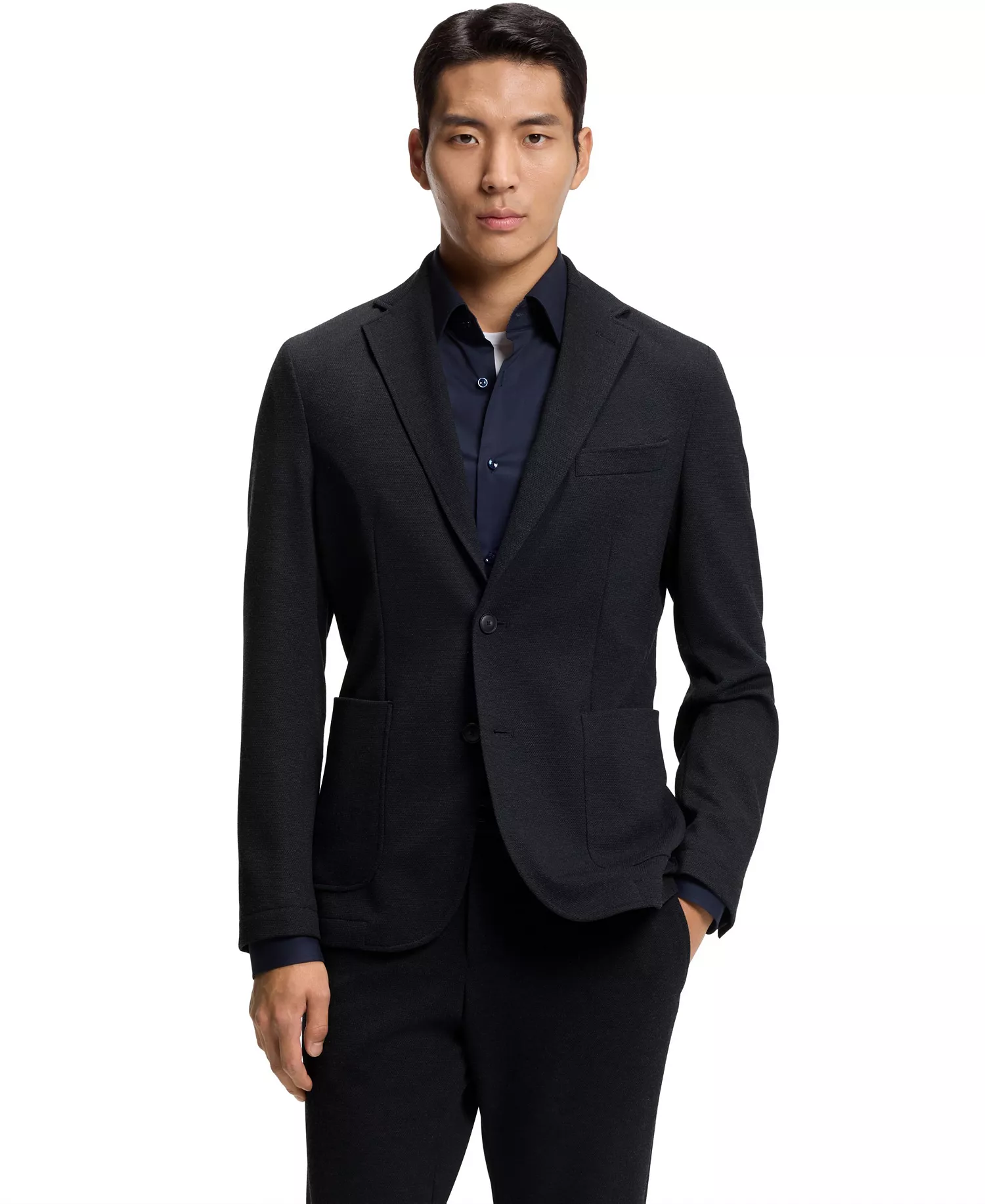 Men's Performance-Stretch Slim-Fit Blazer - Dark Blue - 36R