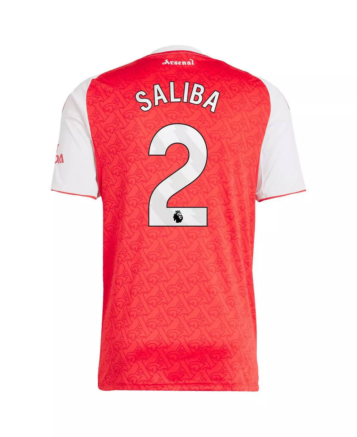 Men's William Saliba Red Arsenal 2025/26 Home Replica Player Jersey - Red - 2XL