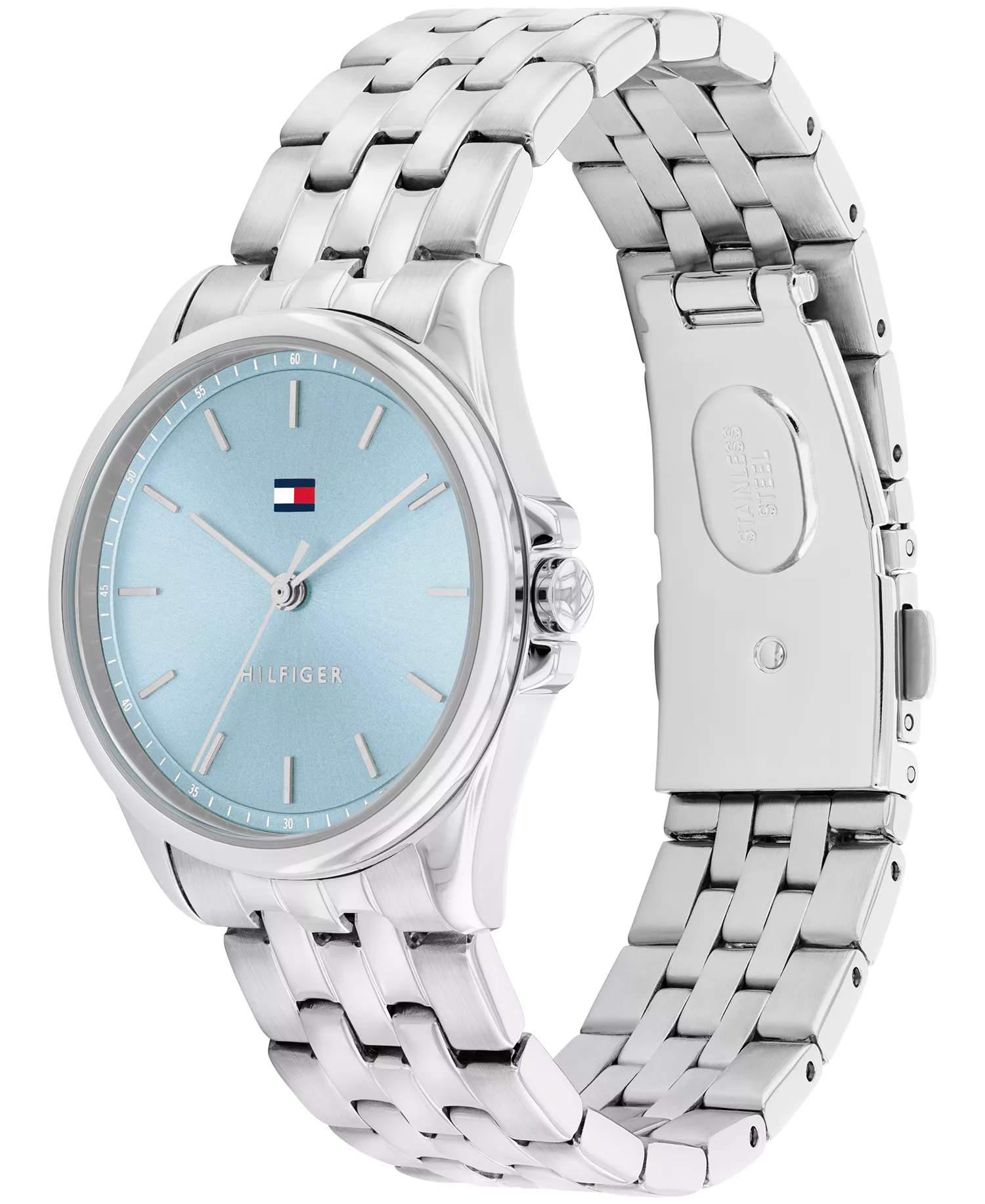 Women's Quartz Silver Tone Stainless Steel Bracelet Watch, 30mm - Blue - 30mm