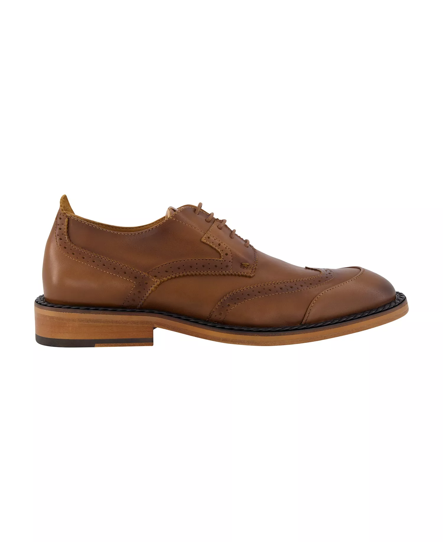Men's White Label Wingtip Dress Shoes - Cognac - 10