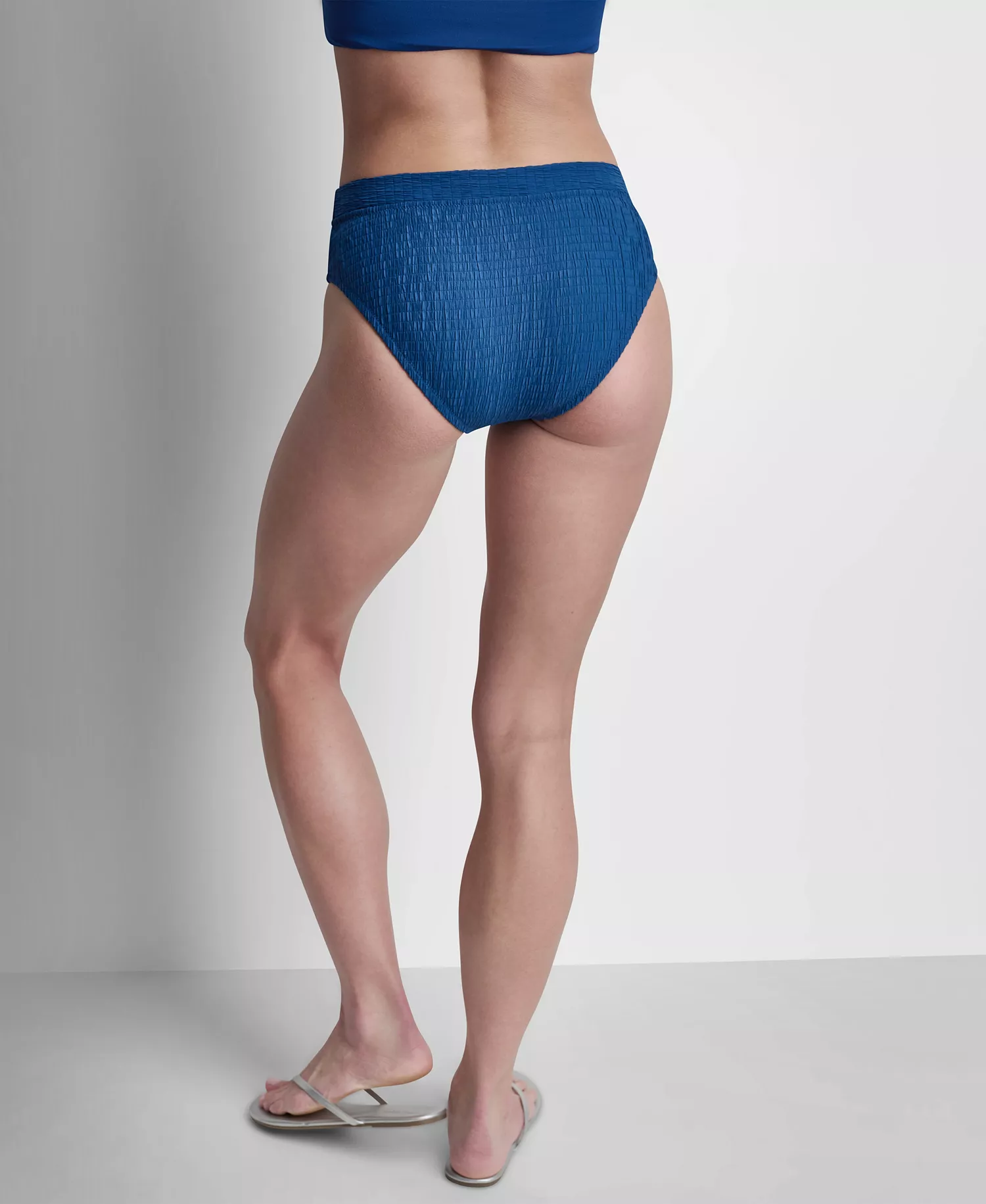 Women's High Waist Bikini Bottoms  - Black Texture - 2XL