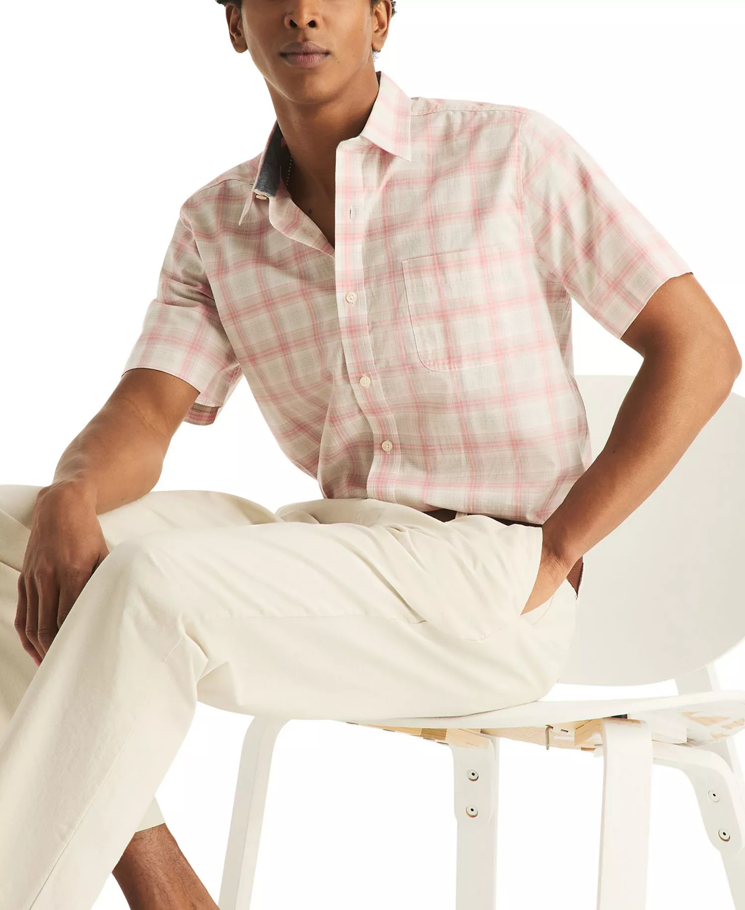 Men's Short-Sleeve Collared Shirt - Zephyr Pink - 2XL