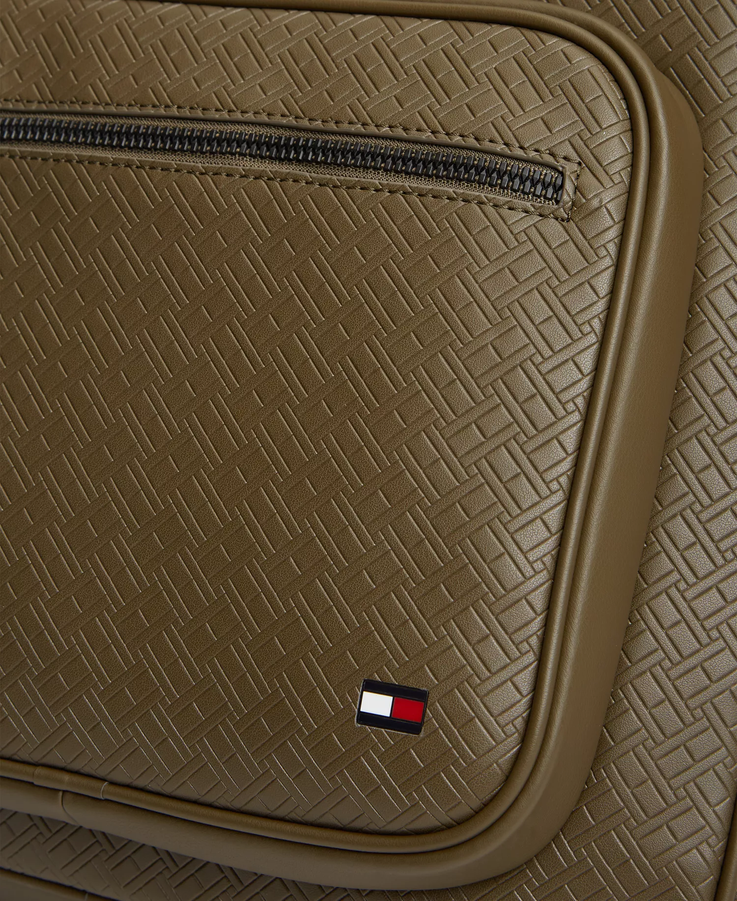 Men's Embossed Flag Backpack - Brown - No Size