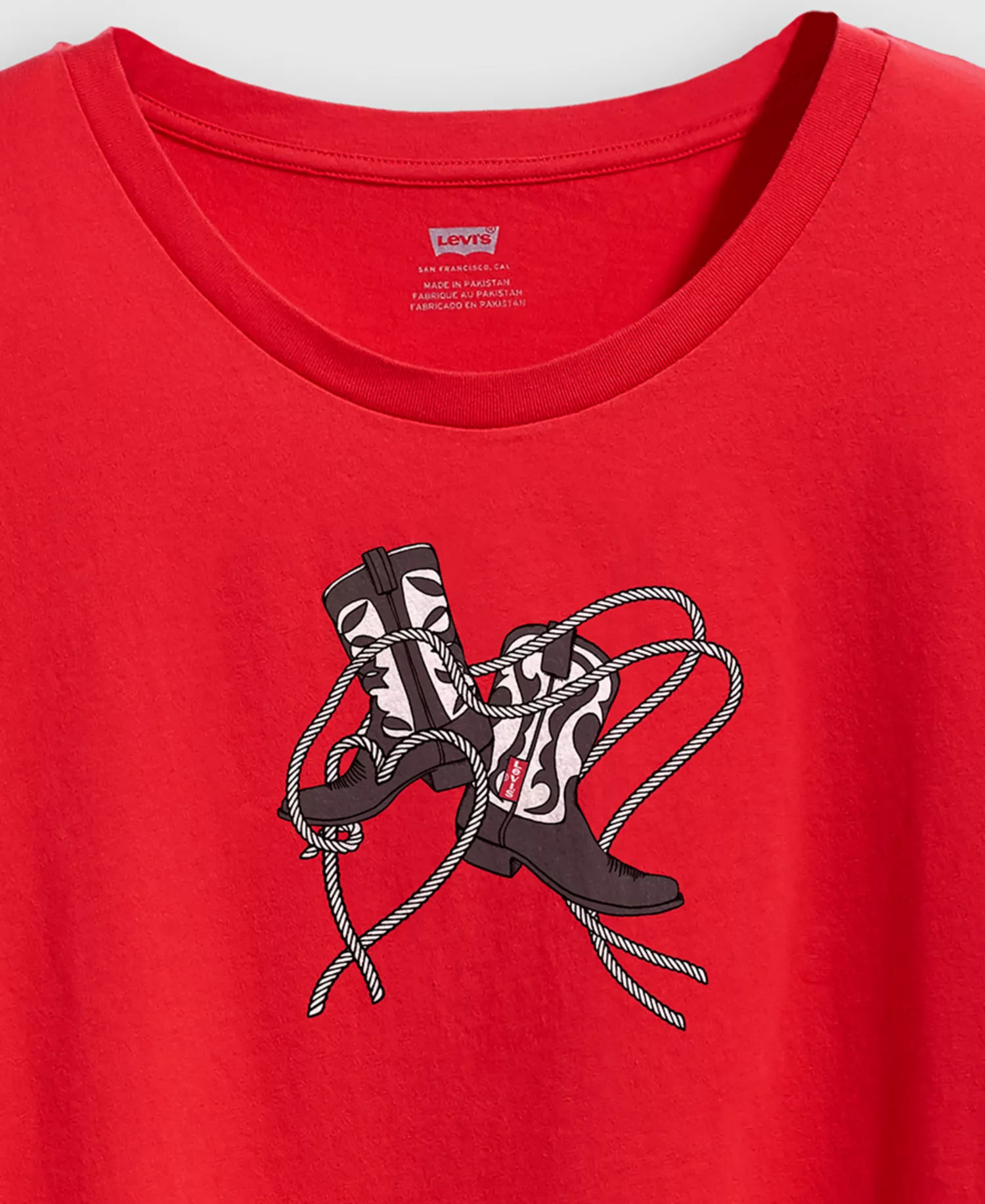 Plus Size Perfect Short Sleeve T-Shirt - Red Boots - 1X