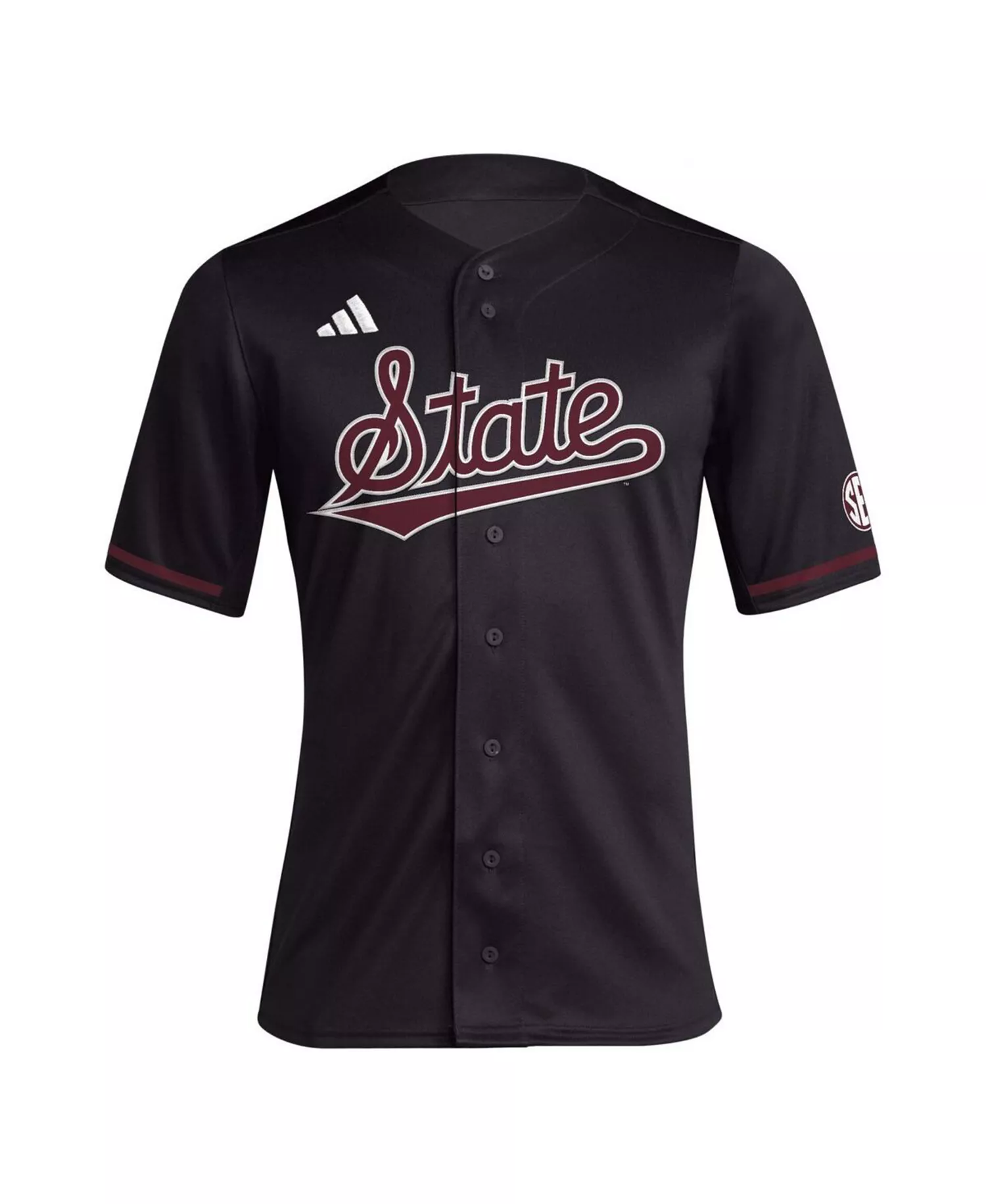 Men's Mississippi State Bulldogs Replica Baseball Jersey - Black - 2XL