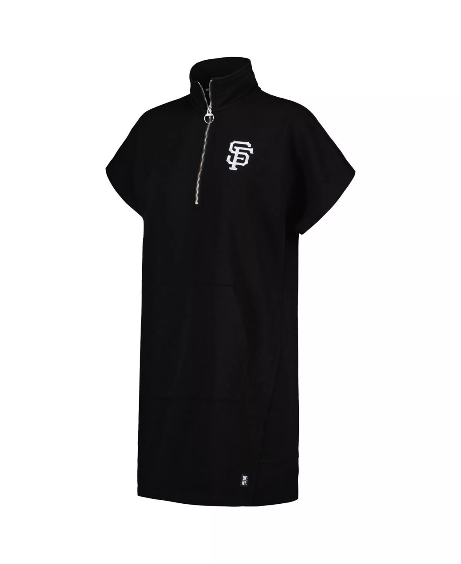 Women's Black San Francisco Giants Emily Quarter-Zip Sneaker Dress - Black - L