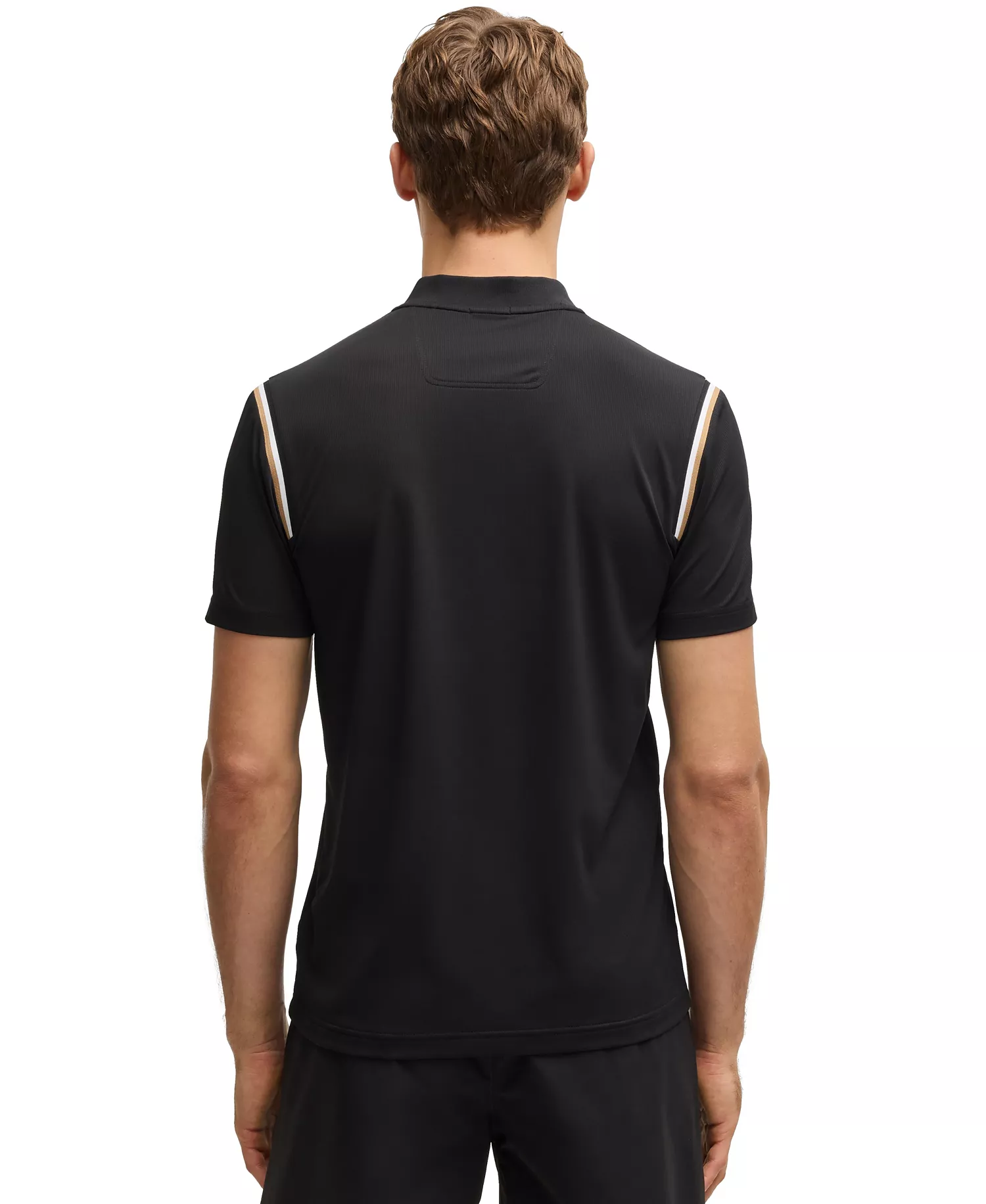 Men’s Moisture Control Active Slim-Fit Polo - Black - L