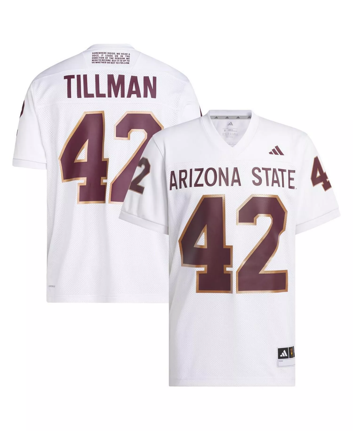 Men's Pat Tillman 42 White Arizona State Sun Devils Away Icon Premier Football Jersey - White - 2XL
