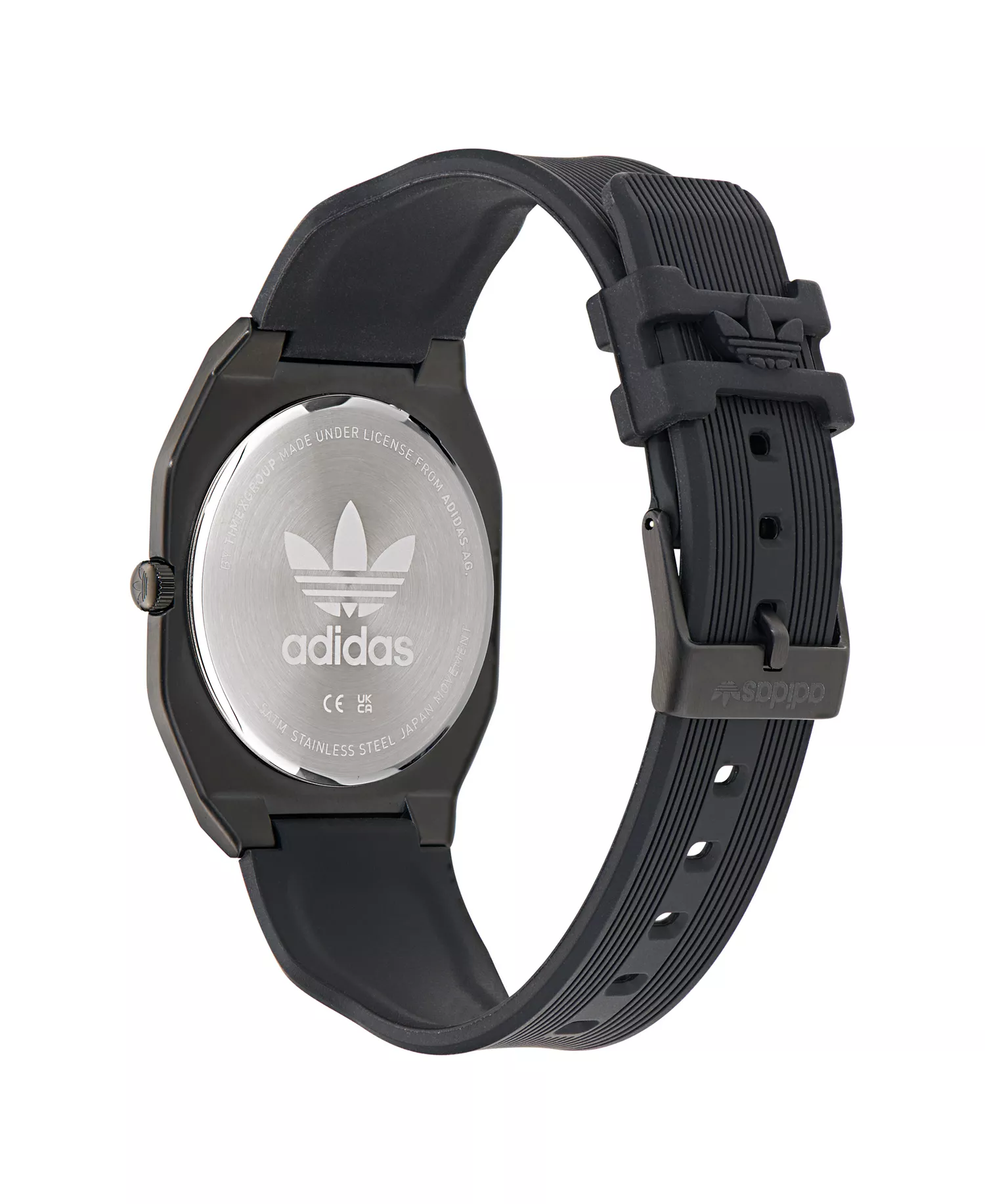 Unisex Analog Black Silicone Watch, 39mm - Black - No Size