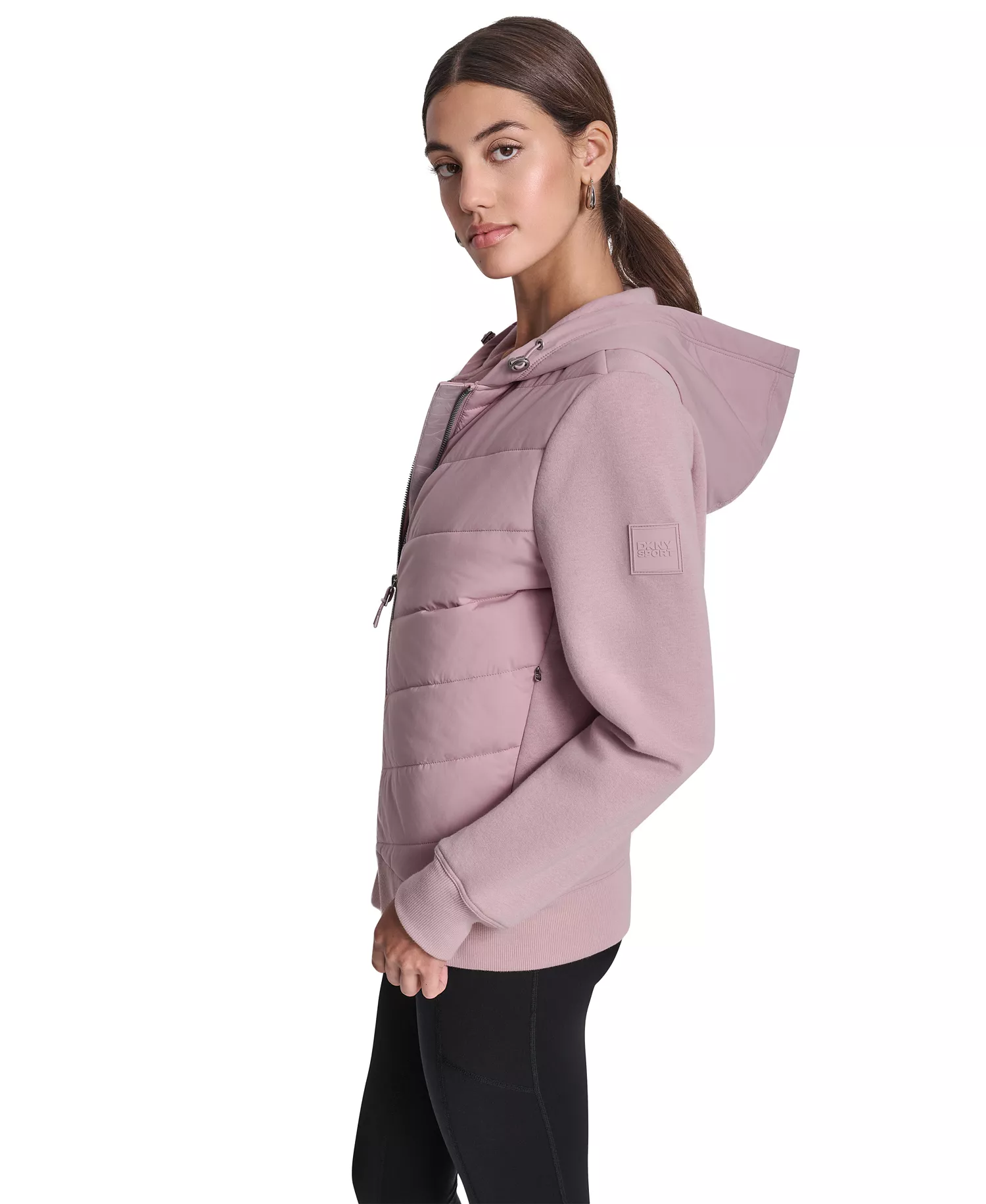 Women's Lightweight Hybrid Full-Zip Hooded Jacket - Allure - L