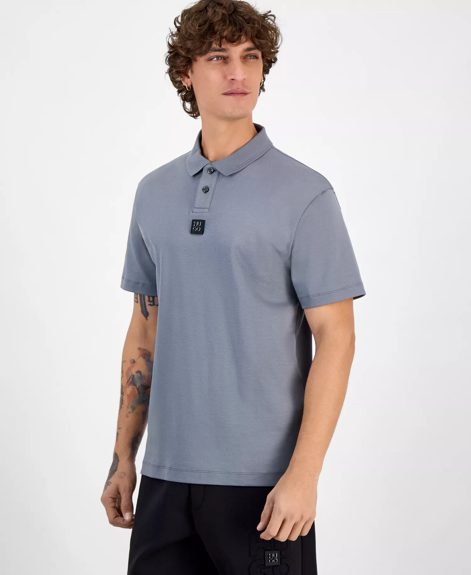 Men's Deabono_D Regular-Fit Polo Shirt - Gray - 2XL