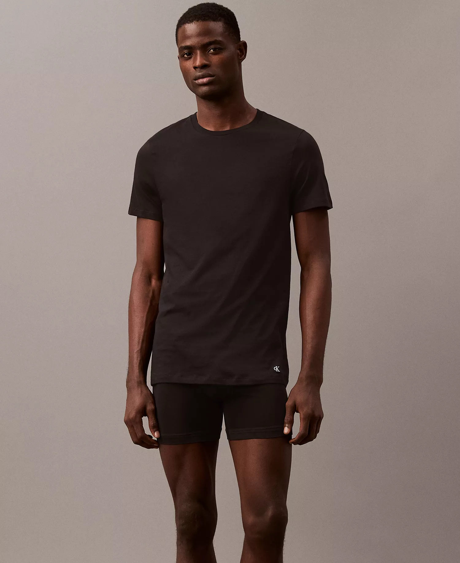 Men's 3-Pack Cotton Classics Crewneck T-Shirts - Black - L