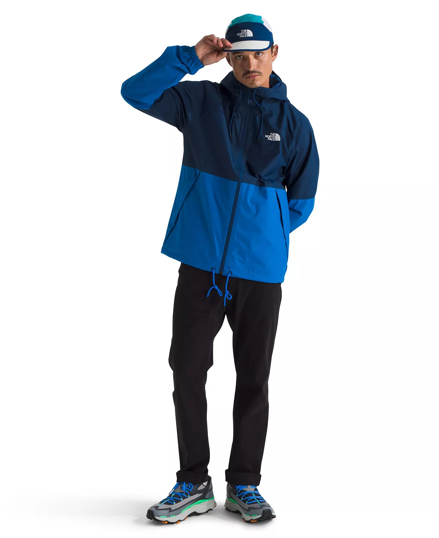Men's Antora Rain Hoodie - Estate blue, Hero blue - M