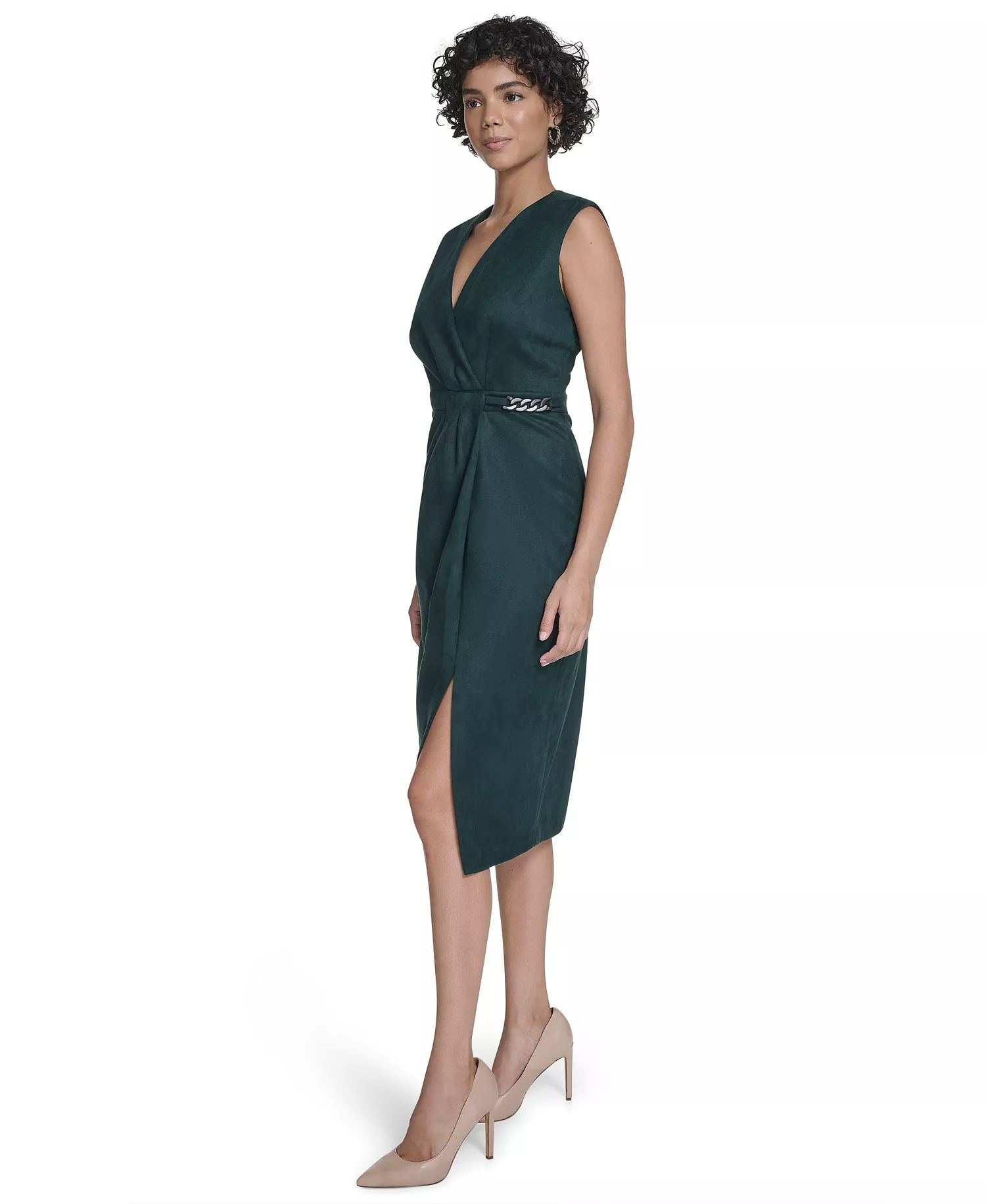 Women's Side Chain Midi Dress - Malachite - 16