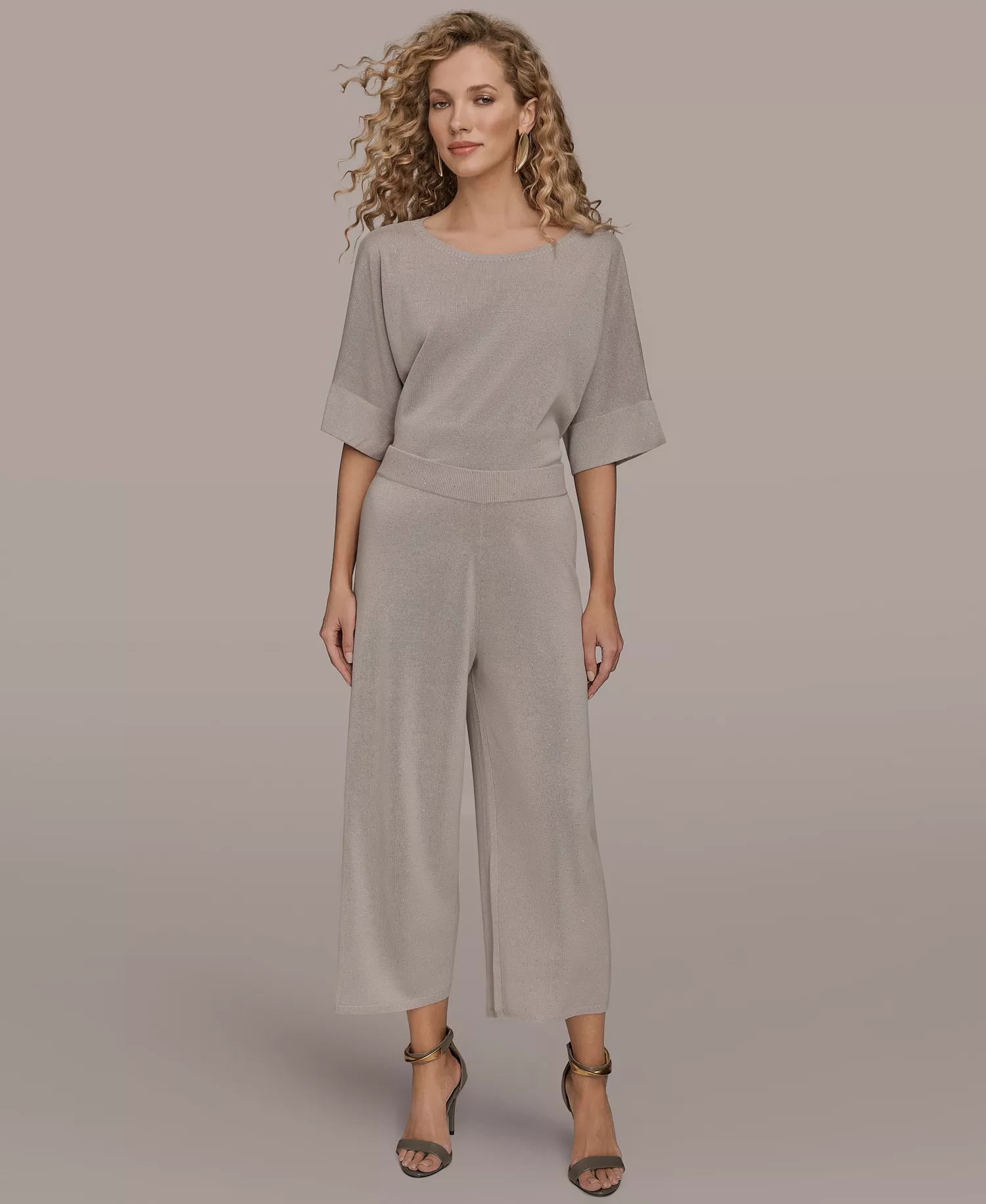 Women's Sequin Detail Wide Leg Pants - Vapor - L