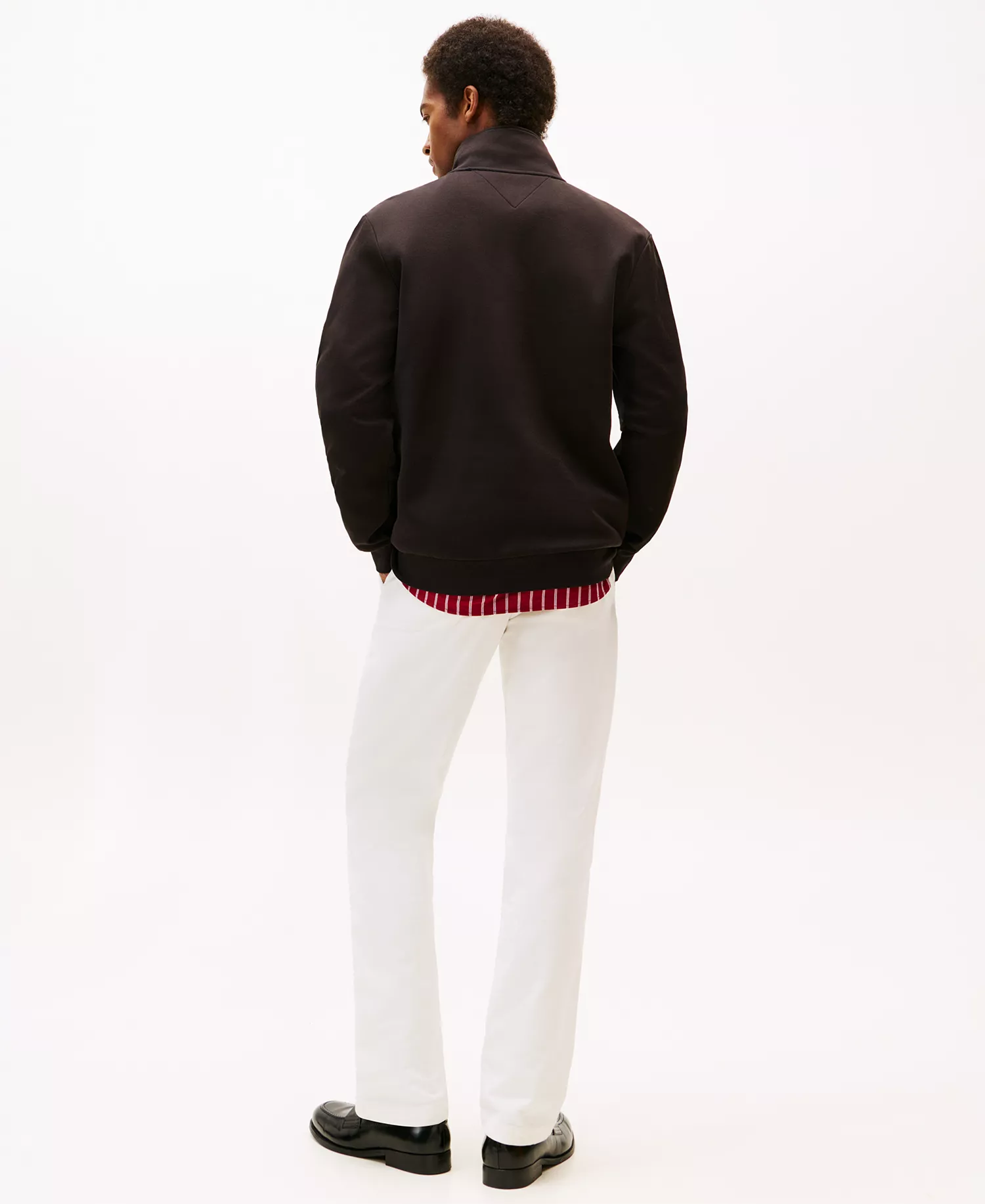 Men's Essential Intechno Knit Regular-Fit Quarter-Zip Sweatshirt - Black - L