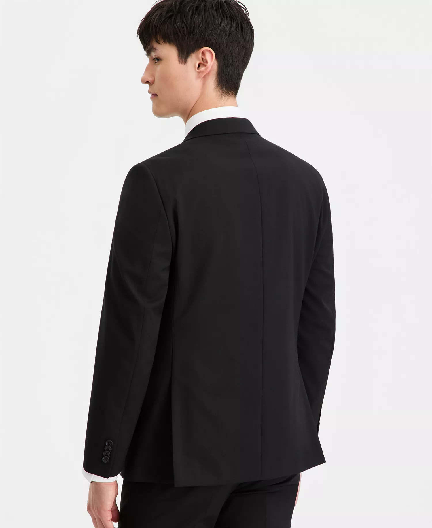 Men's Modern-Fit Wool TH-Flex Stretch Suit Separates Jacket - Black - 36R