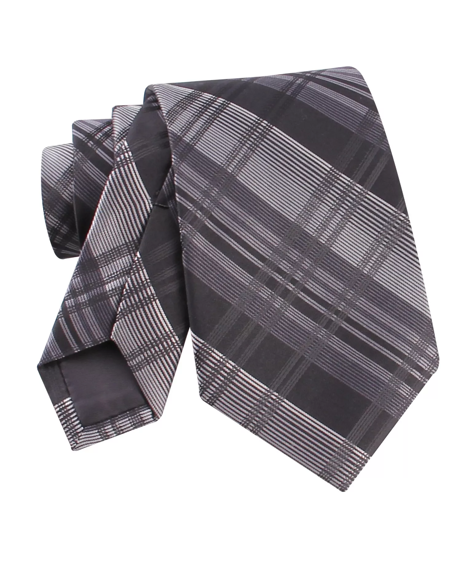 Men's Luke Plaid Tie - Black - ONE SIZE