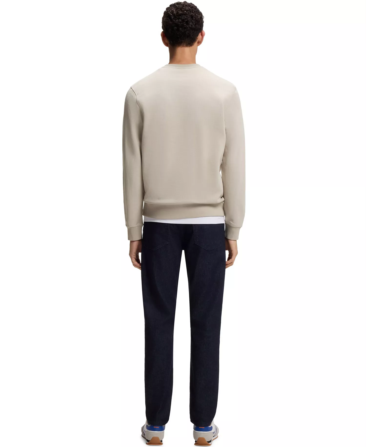 Men's Cotton-Terry Logo Patch Sweatshirt - Open Gray - L