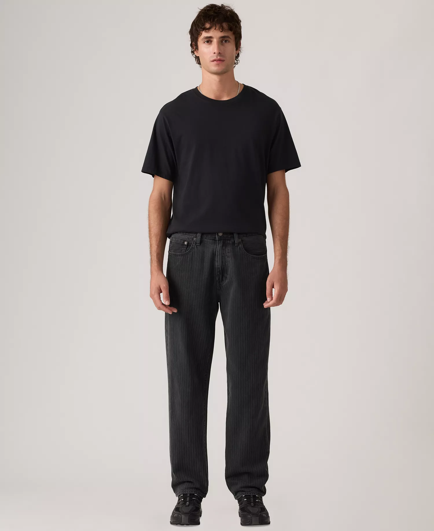 Premium Men's 568 Loose Straight-Leg Jeans - Onyx - 32 - 30