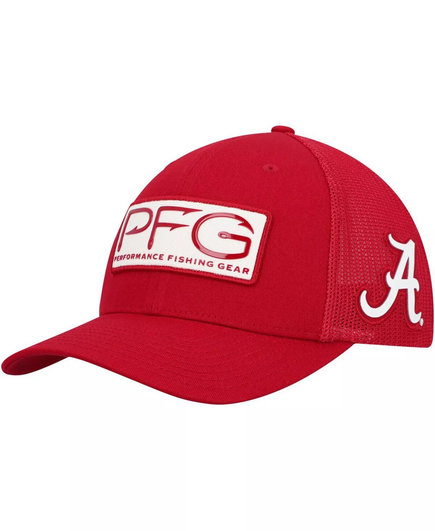 Men's Crimson Alabama Crimson Tide PFG Hooks Flex Hat - Crimson - S/M