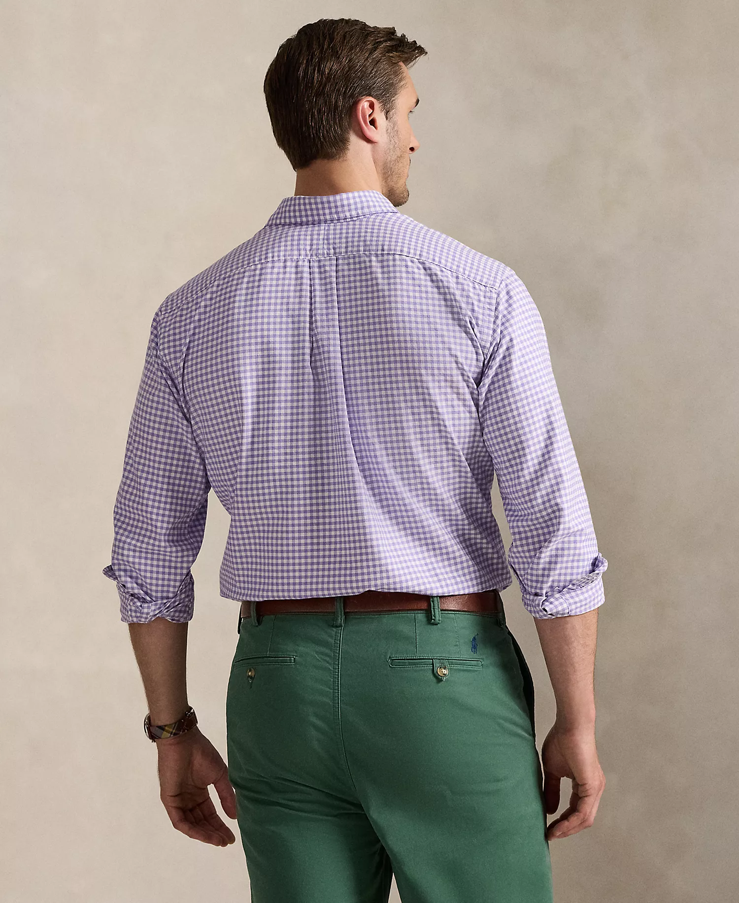 Men's Big & Tall Cotton Oxford Shirt - Aix Lavender - 2LT