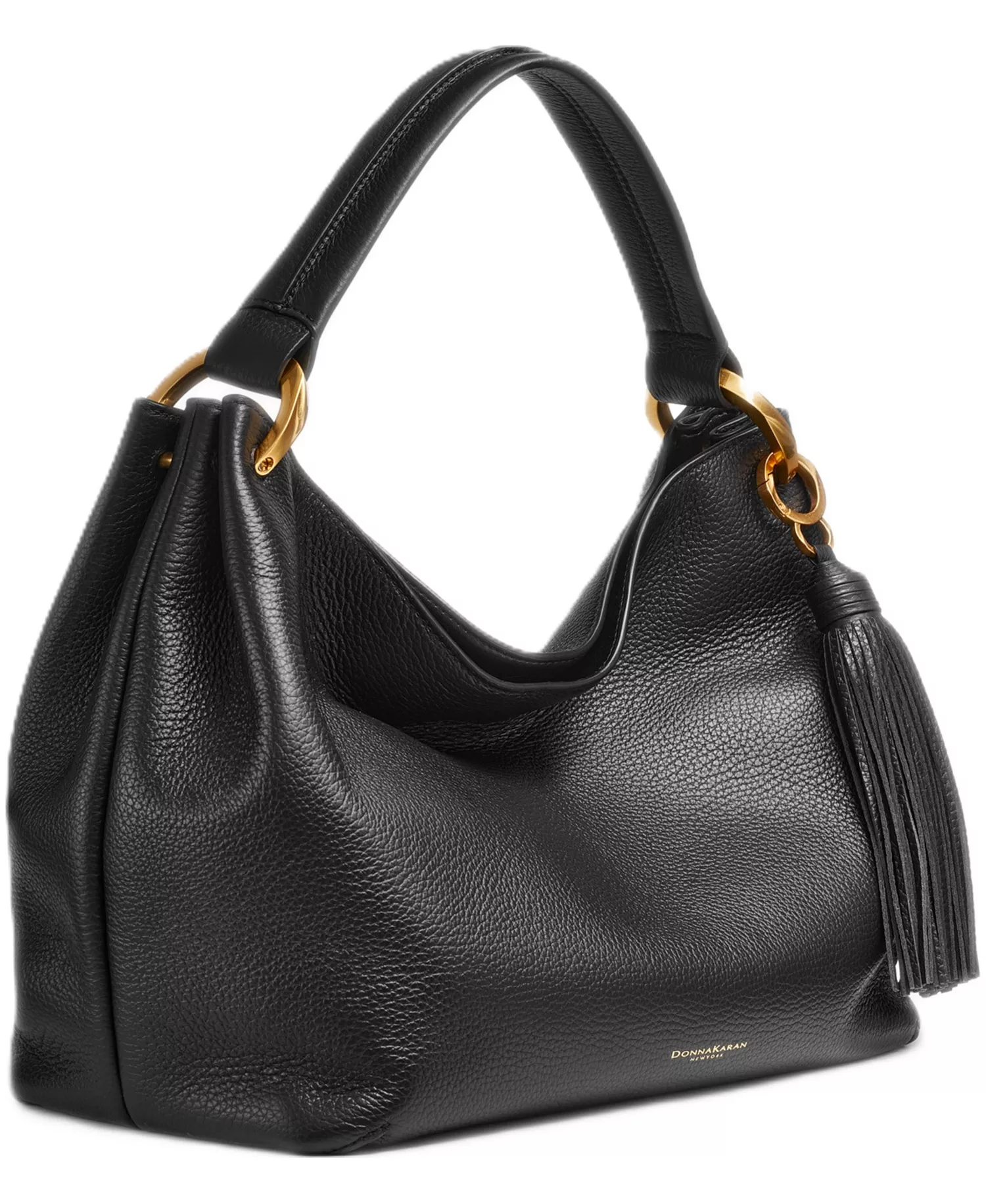 Glenwood Leather Shoulder with Tassel Detail - Blk/gold - ONE SIZE