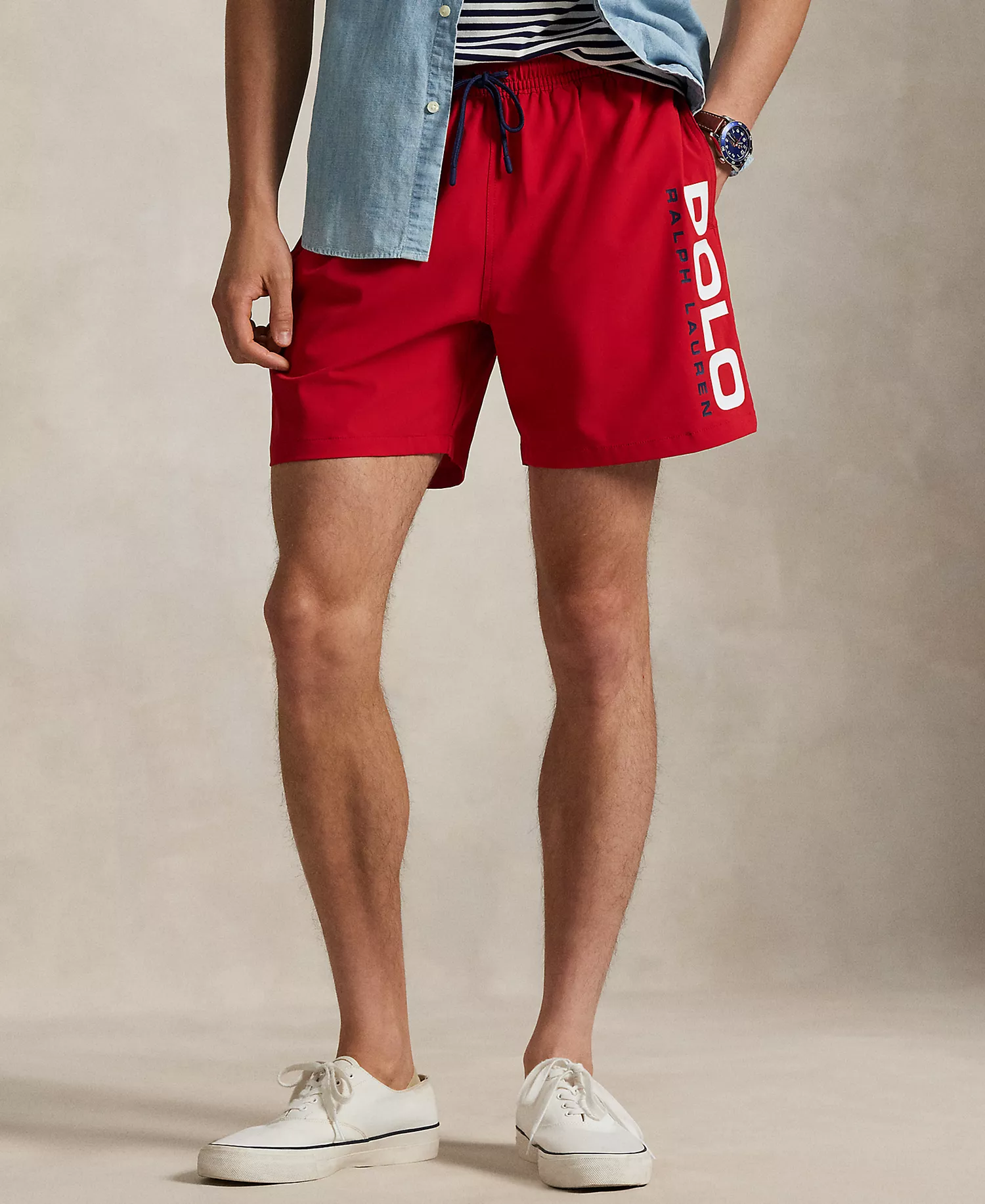 Men's Traveler Classic Swim Trunk - Red - 2XL