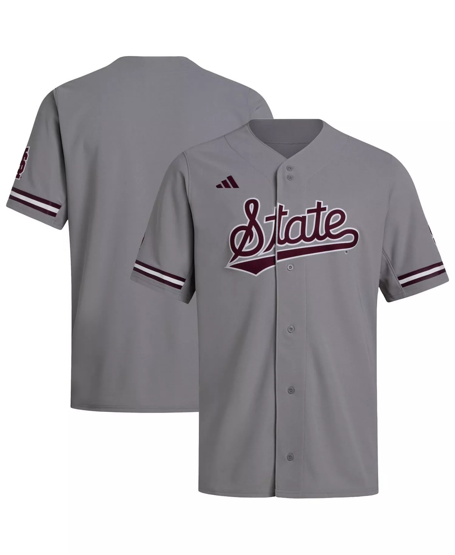 Men's Gray Mississippi State Bulldogs Replica Baseball Jersey - Gray - L