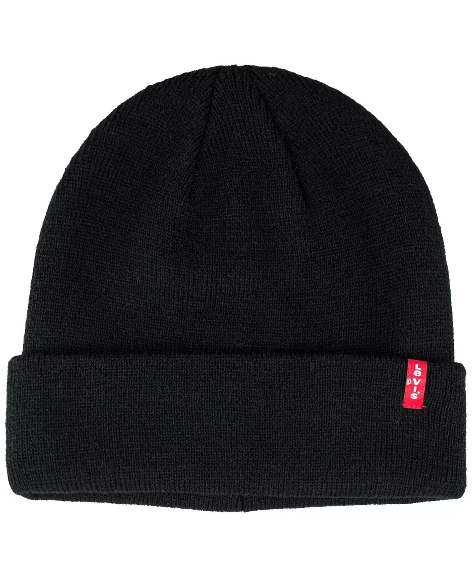 Men's Adjustable Fold Over Cuff Beanie - Black - NO SIZE
