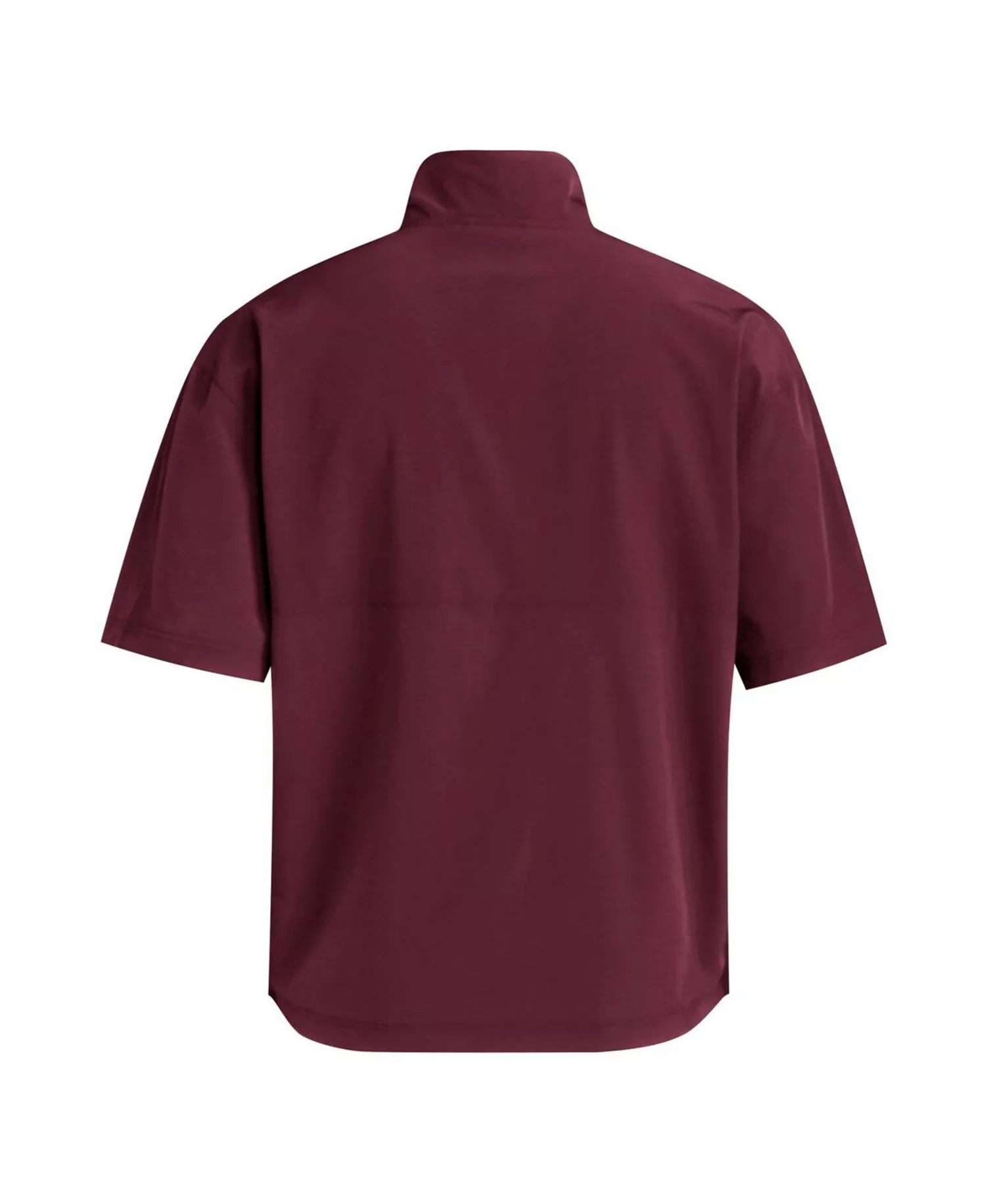 Men's Maroon Mississippi State Bulldogs Woven Quarter-Zip Short Sleeve Pullover Sweatshirt - Maroon - L