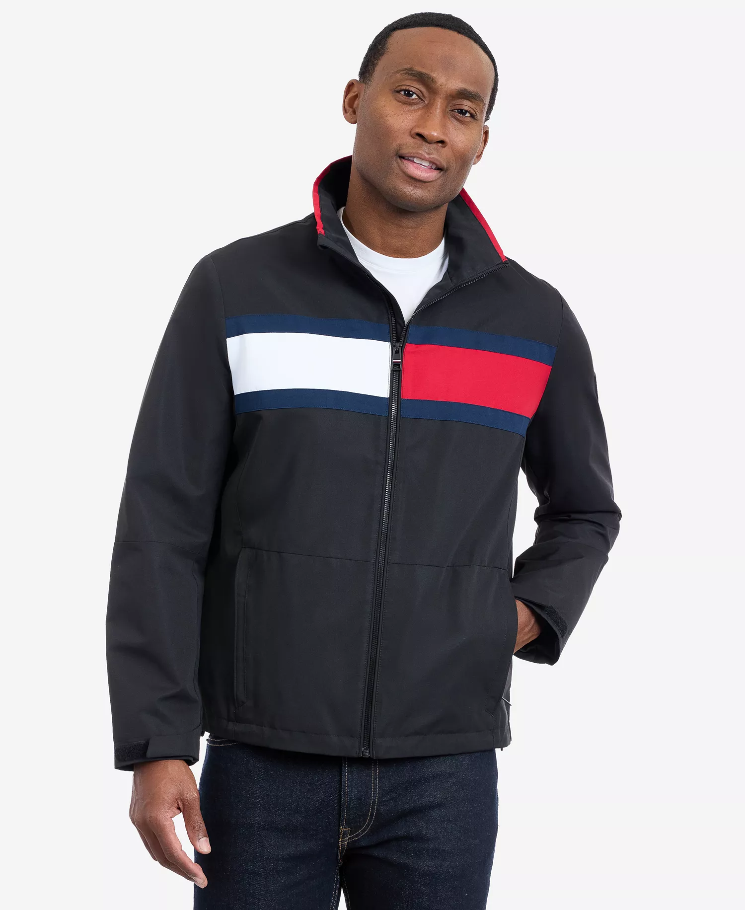 Men's Logo Sail Jacket - Black - 2XL