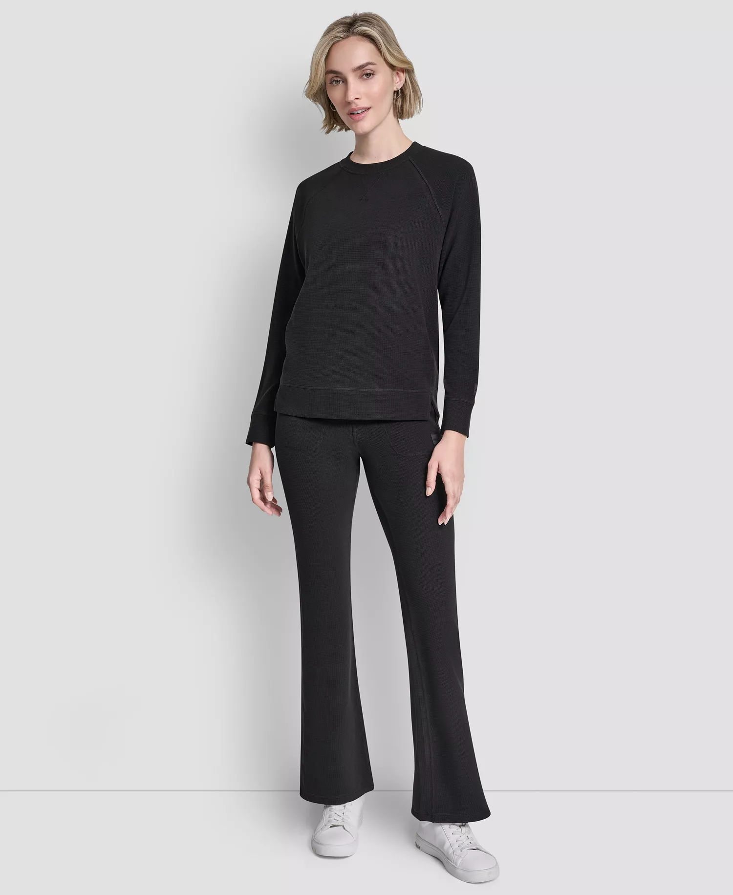 Women's Transcend Thermal Pull-On Sweatshirt - Black - L