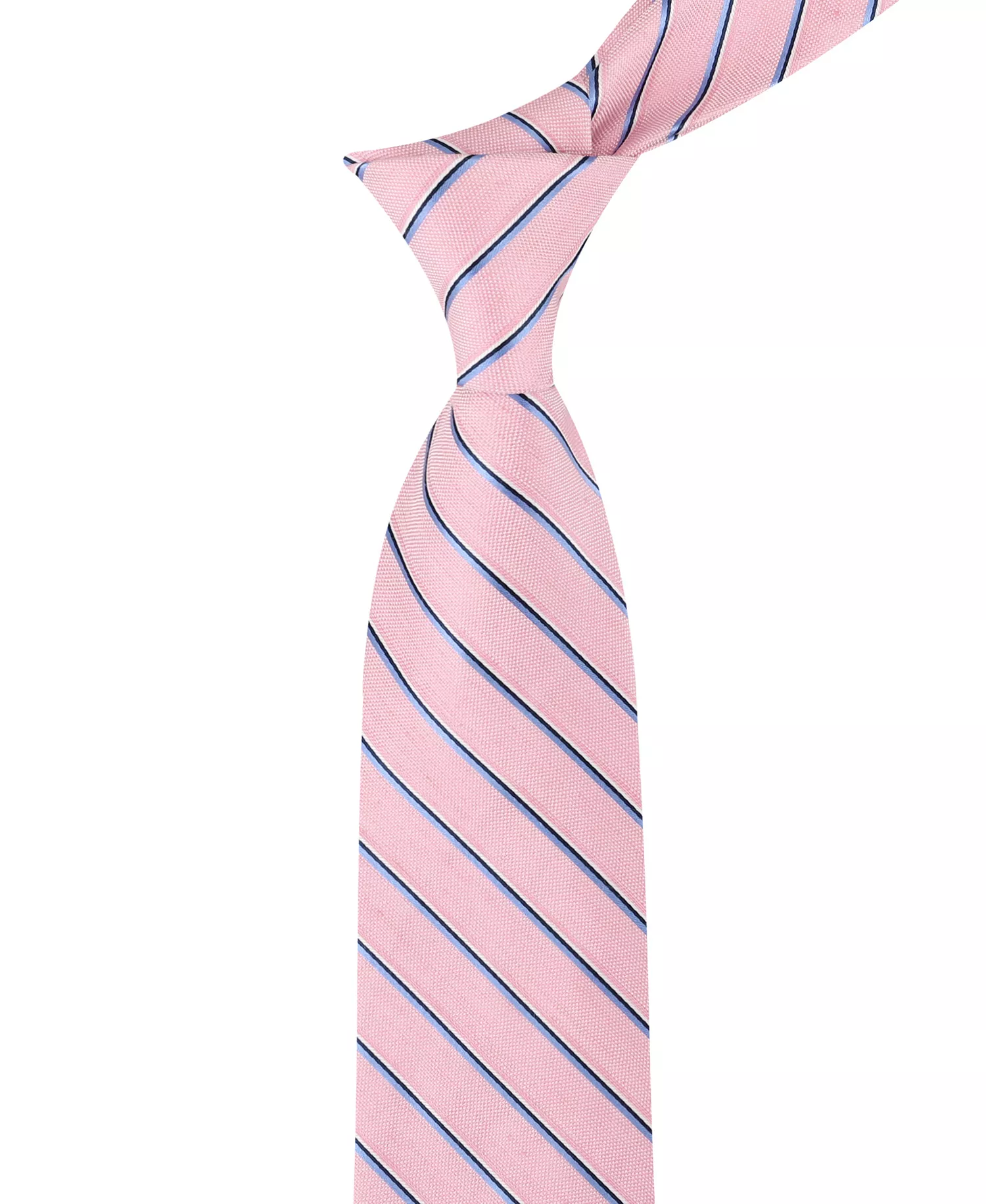 Men's Seasonal Striped Pattern Tie - Pink - ONE SIZE