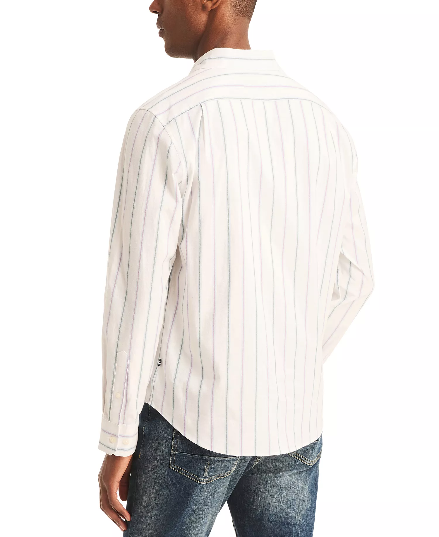Men's Classic-Fit Stripe Button-Down Oxford Shirt  - Bright White - 2XL