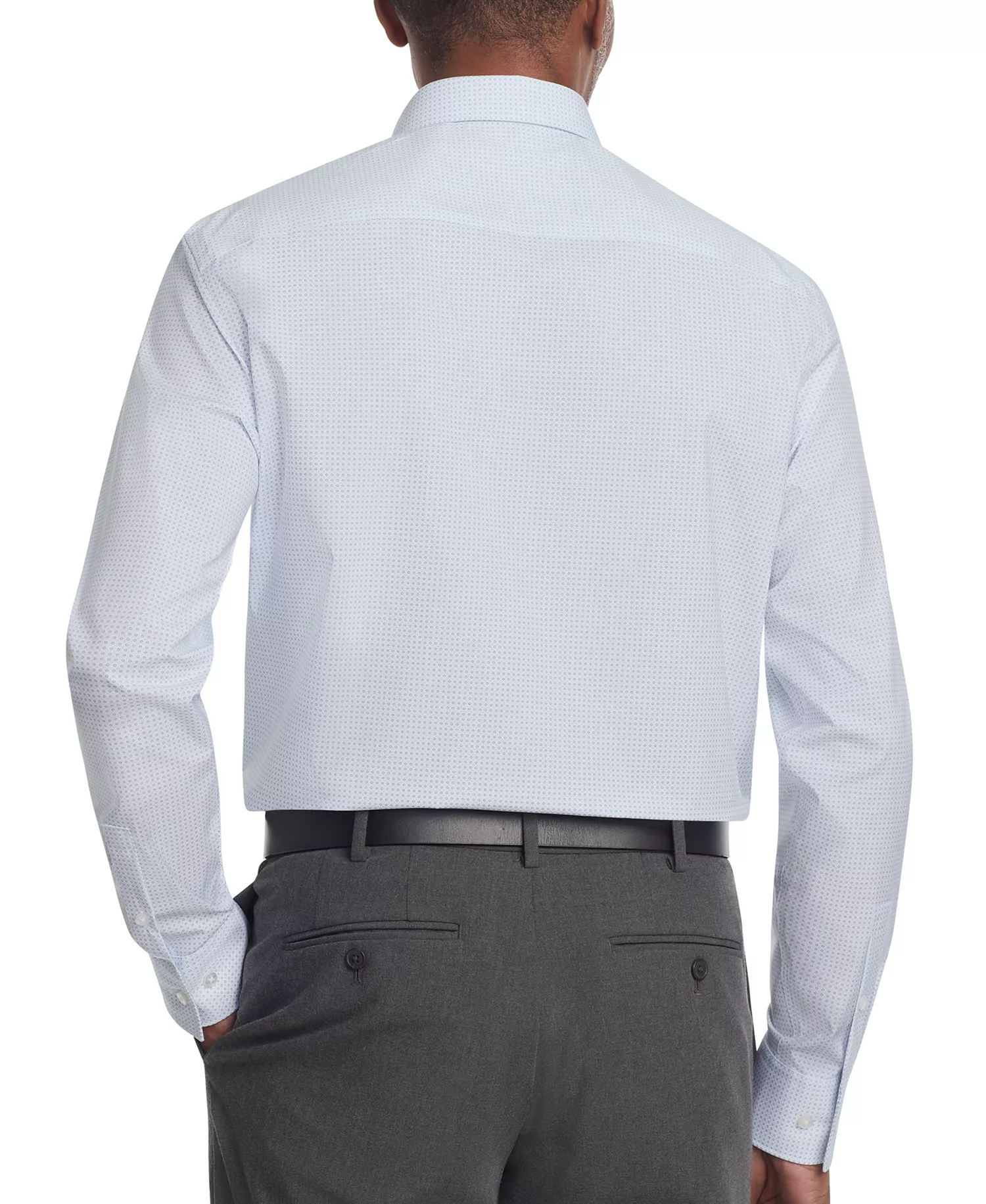 Men's Refined Cotton Stretch Regular Fit Dress Shirt - Blue Multi - 15 32/33