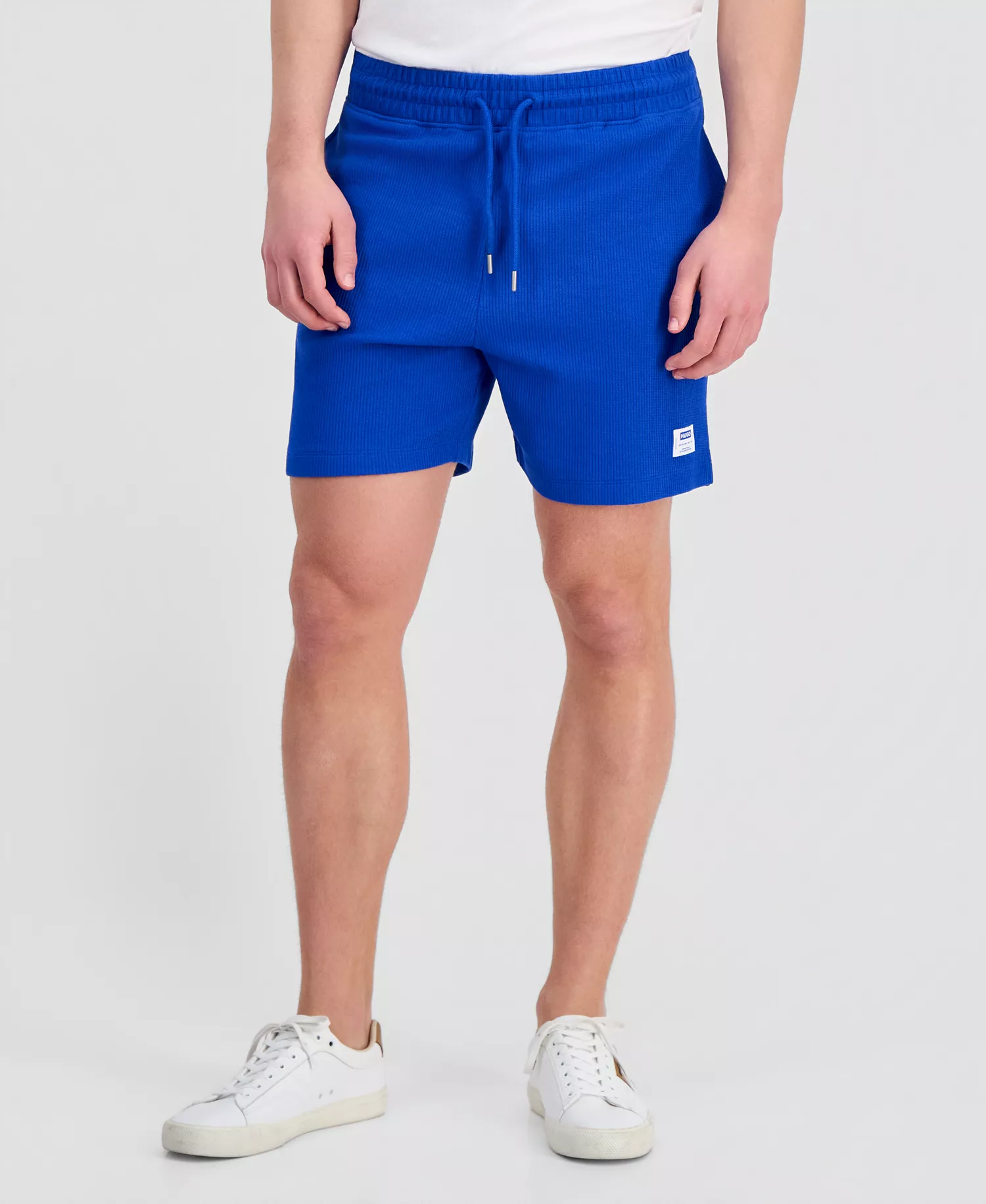 Men's Waffle Jersey 7" Drawstring Shorts - blue - 2XL