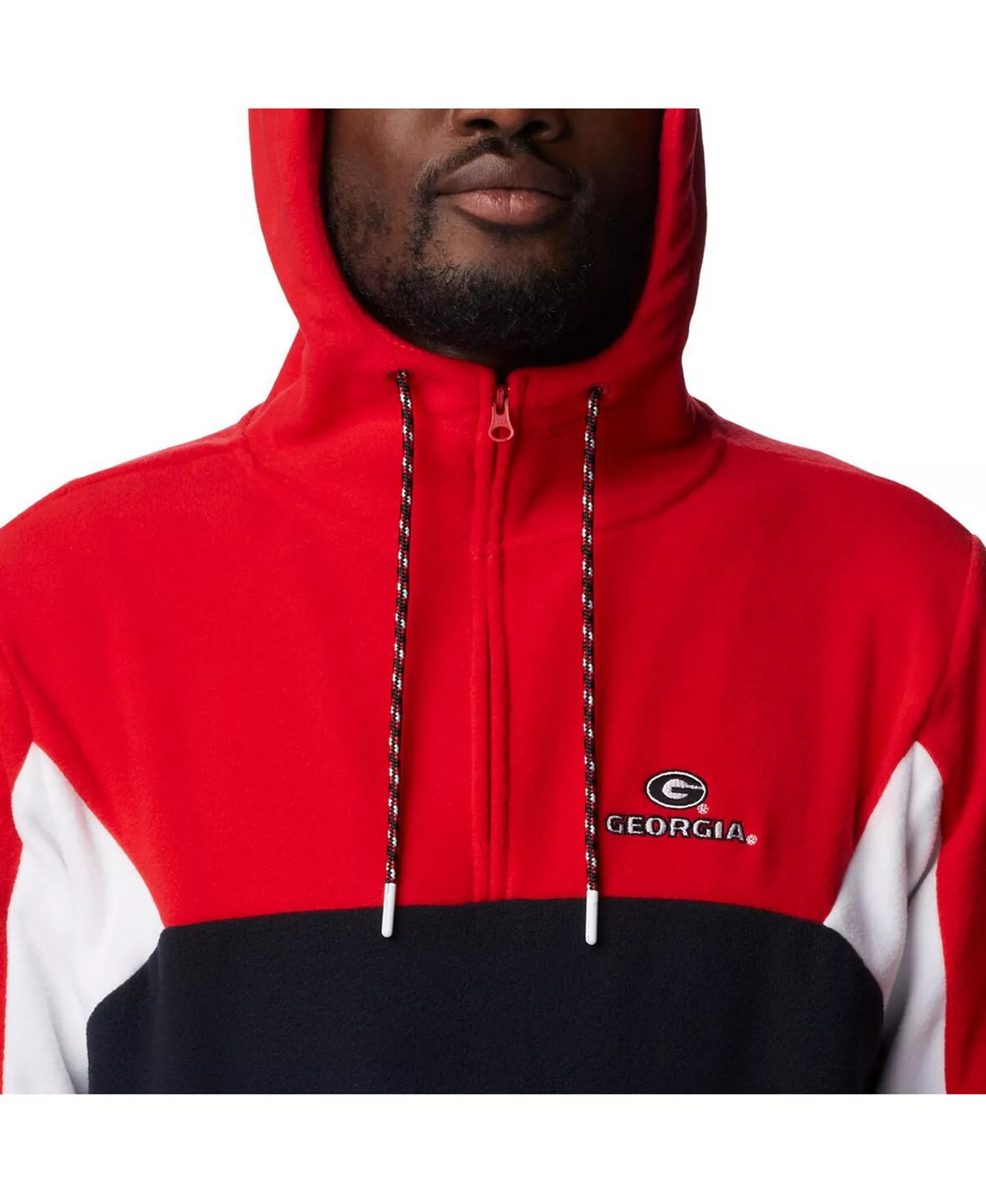 Men's Black Georgia Bulldogs Lodge Quarter-Zip Hoodie - Black - L