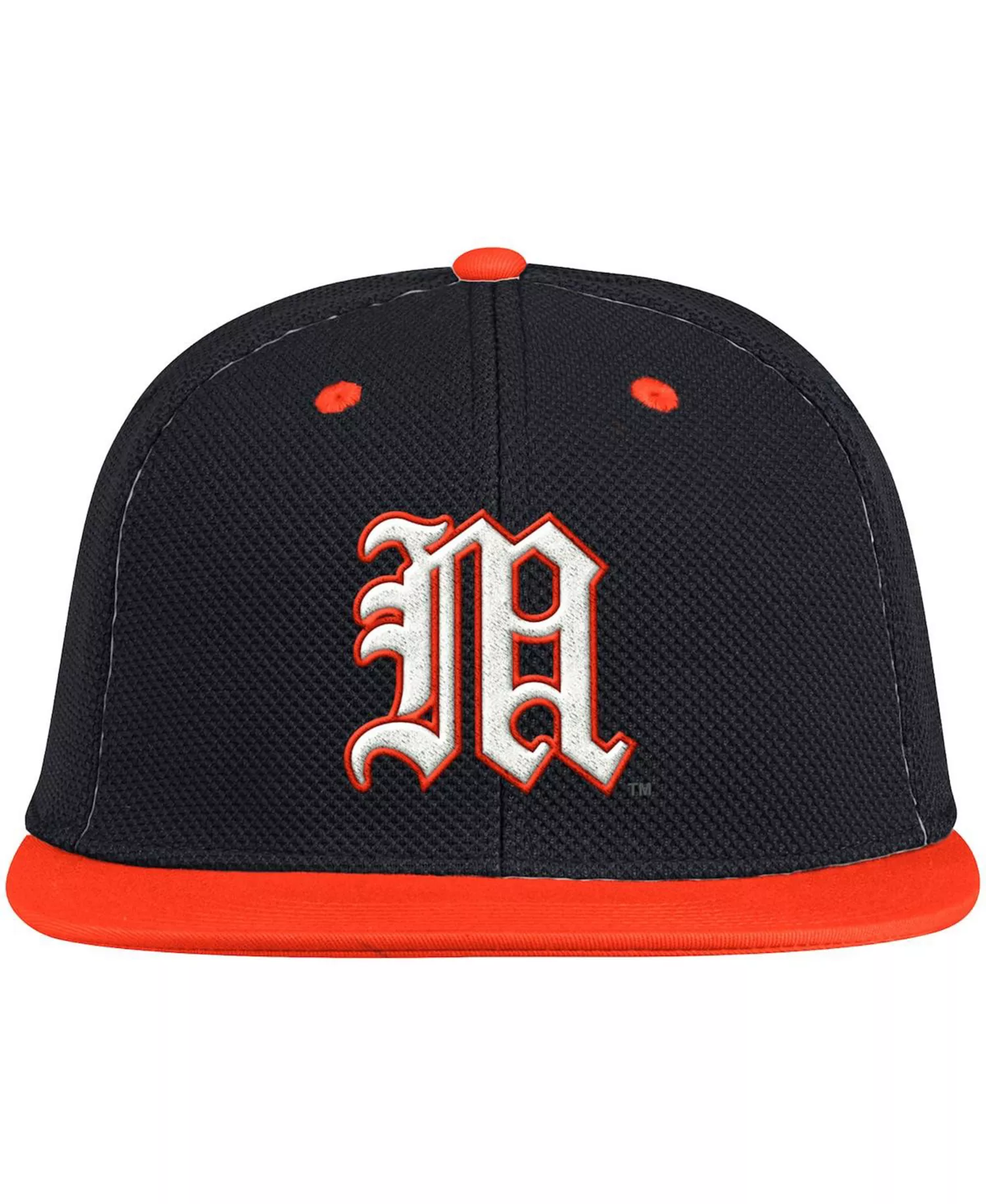 Men's Black, Orange Miami Hurricanes On-Field Baseball Fitted Hat - Black, Orange - 7 3/4