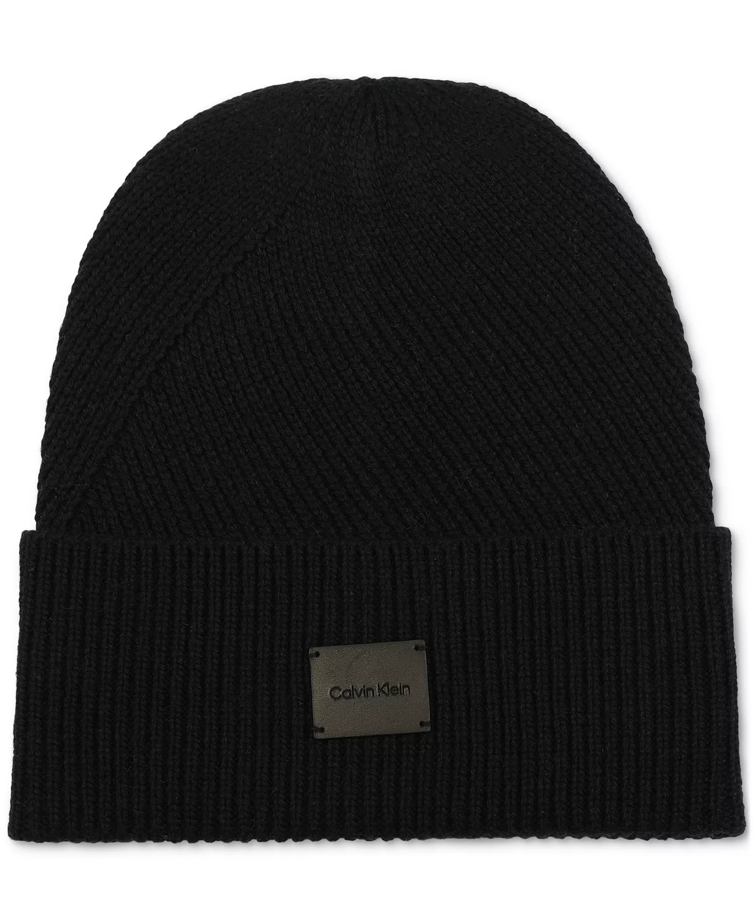 Men's Side Transfer Cuff Beanie - Black - ONE SIZE