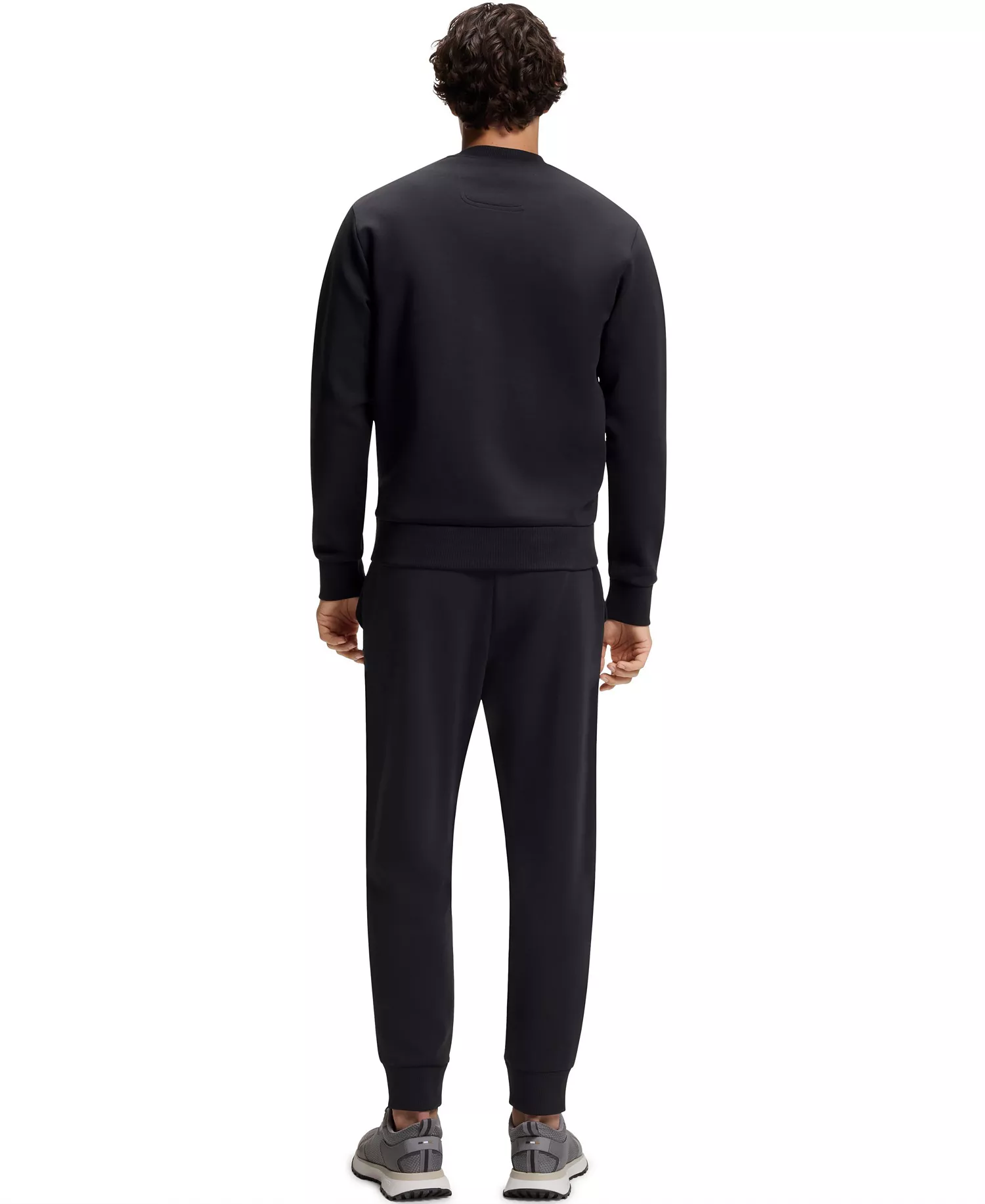 Men's Stretch-Cotton Tonal Logo Sweatshirt - Dark Blue - 2XL