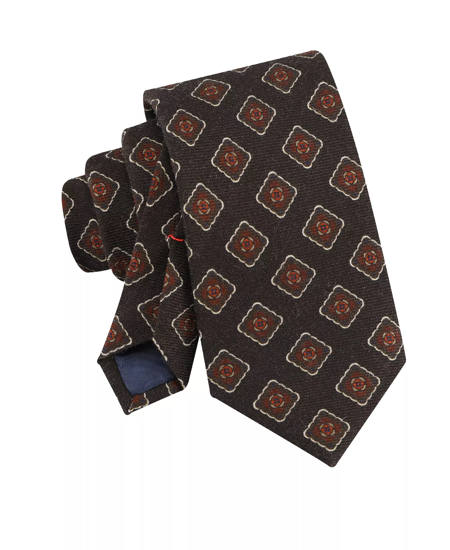 Men's Holden Medallion Print Tie - Brown - ONE SIZE