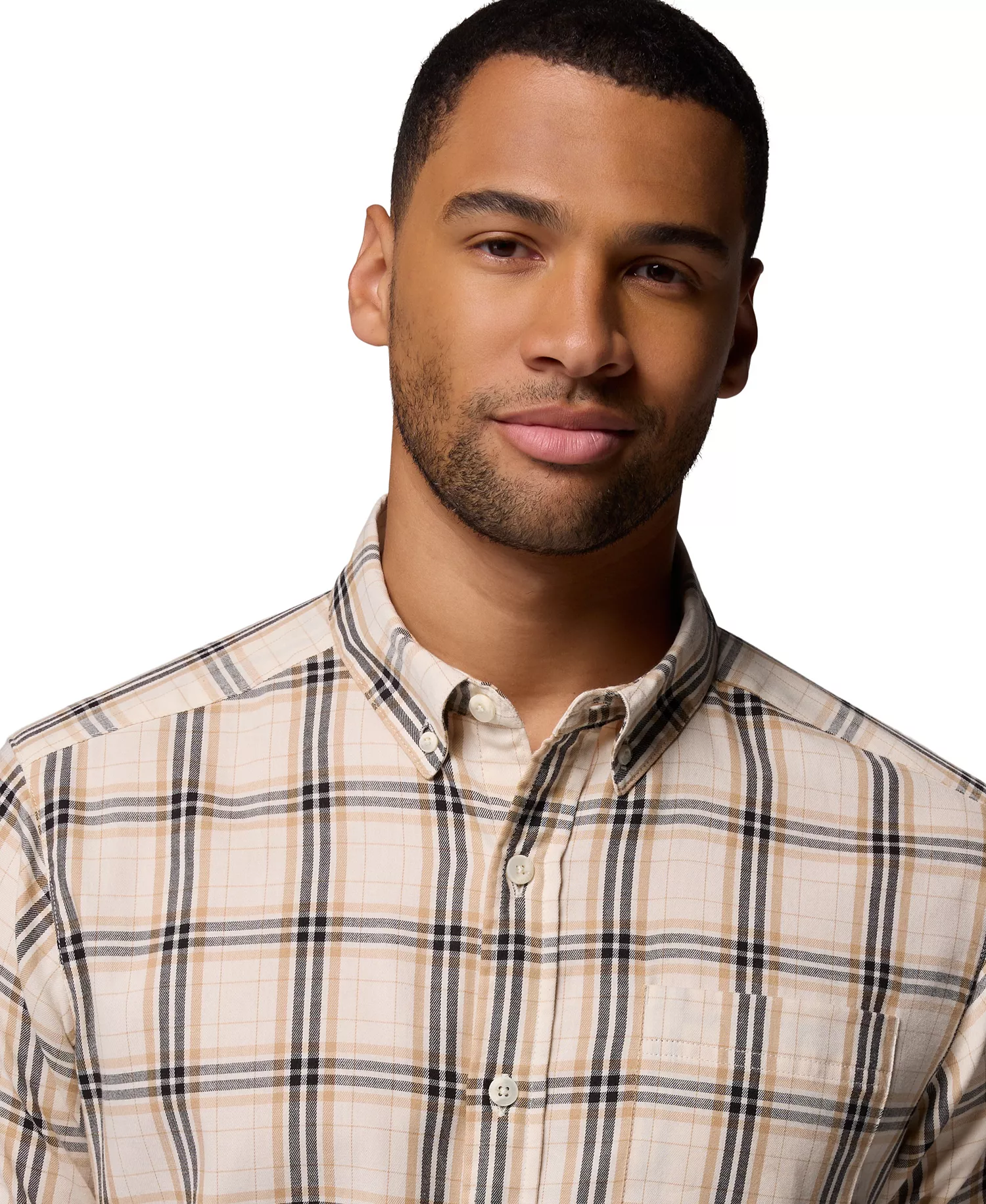 Men's Rapid Rivers Short Sleeve Plaid Shirt - Chalk quad check - S