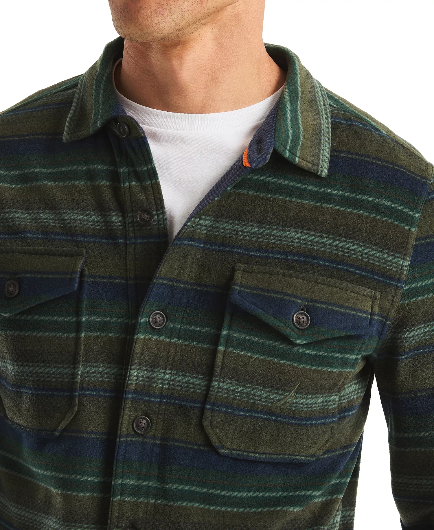 Men's Printed Polar Long Sleeve Shirt - Kelp Seas - 2XL