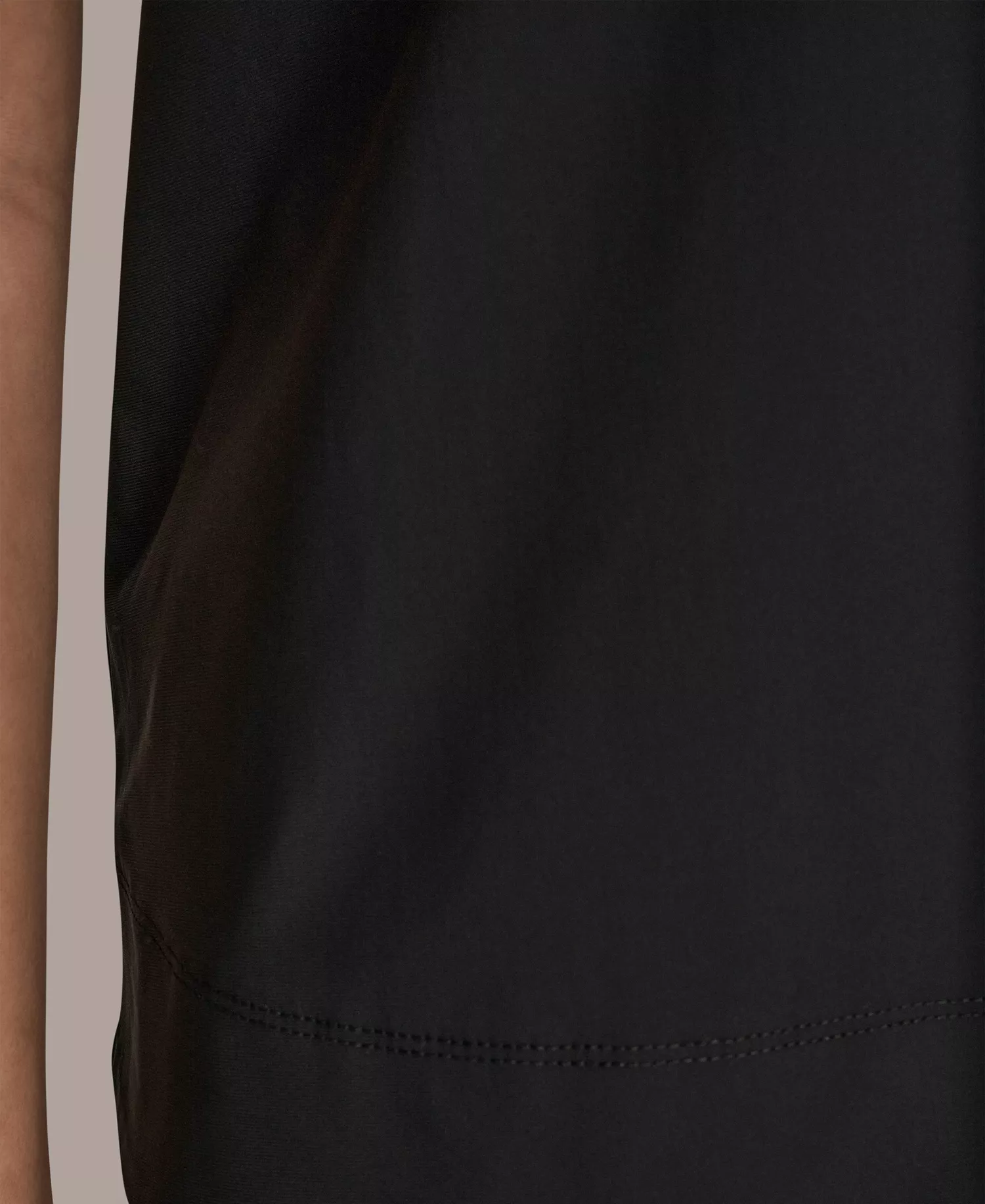 Women's Tricot Knit Sleeveless Top - Black - L