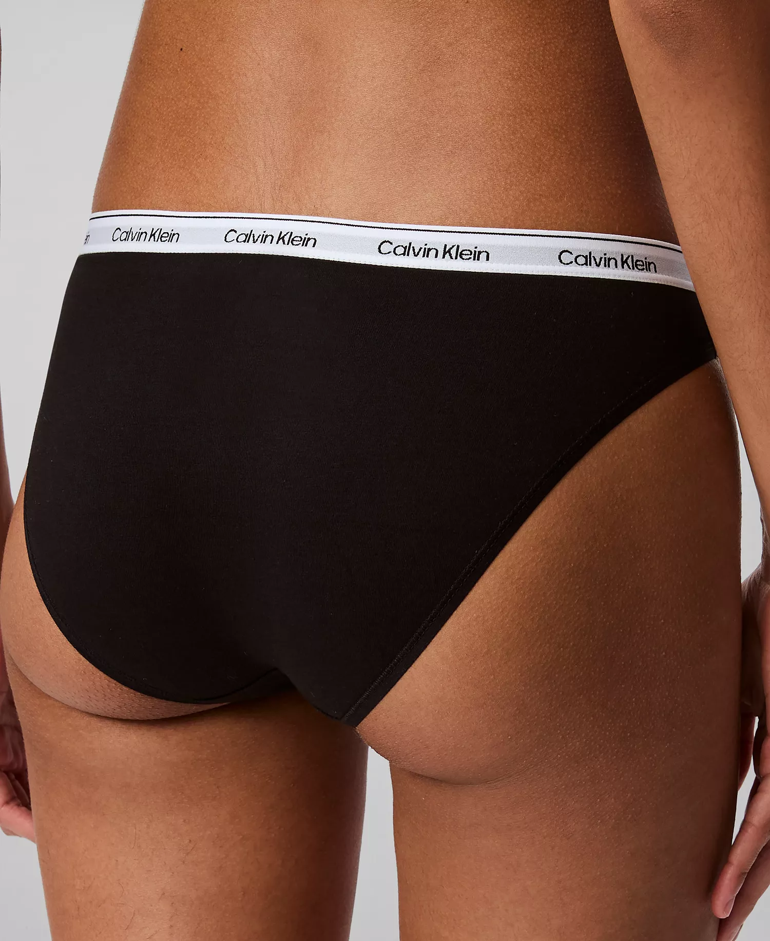 Women's Modern Logo Bikini Underwear QD5044 - Black - L