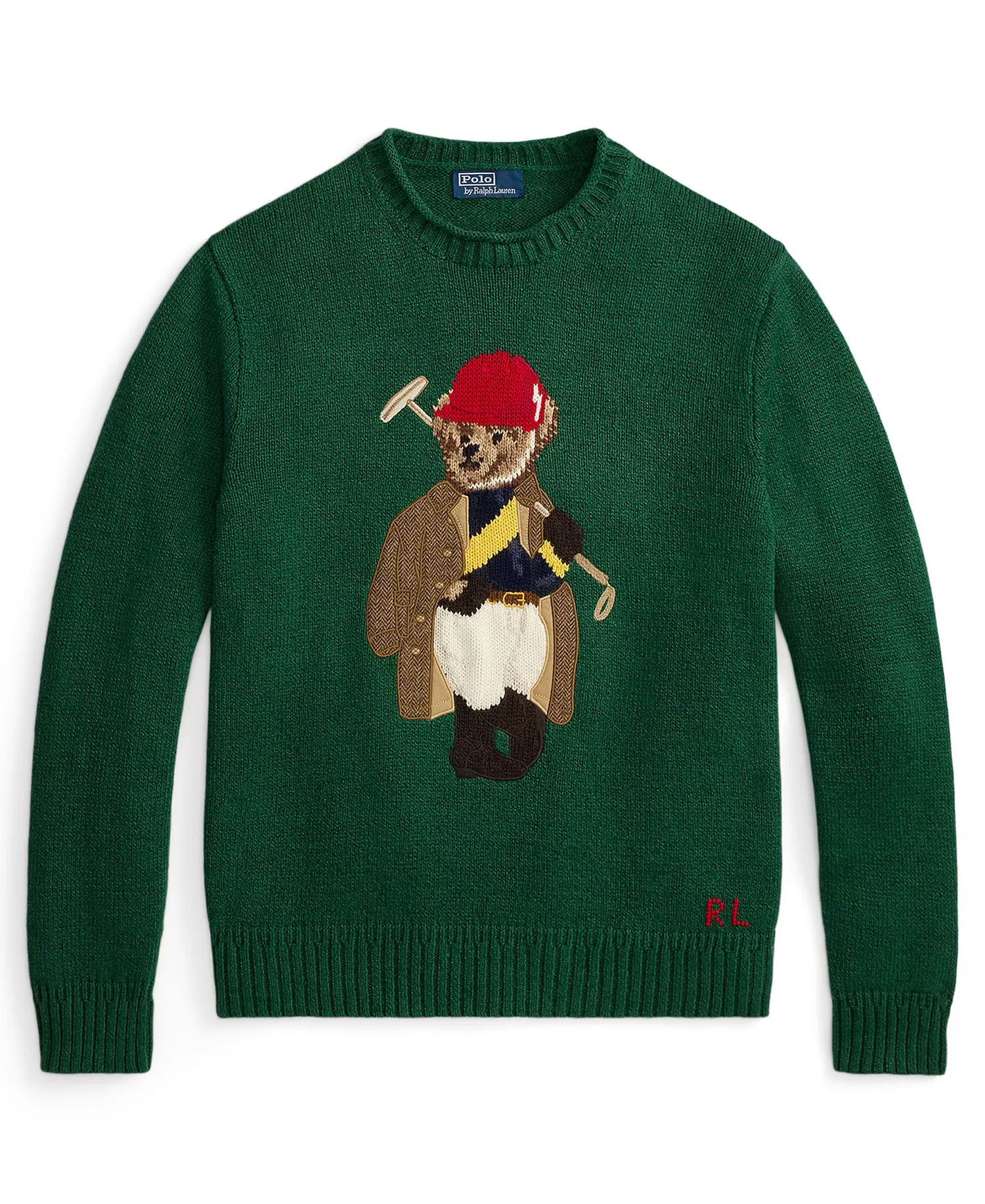 Men's Polo Bear Roll Neck Sweater - New Forest - 2XL